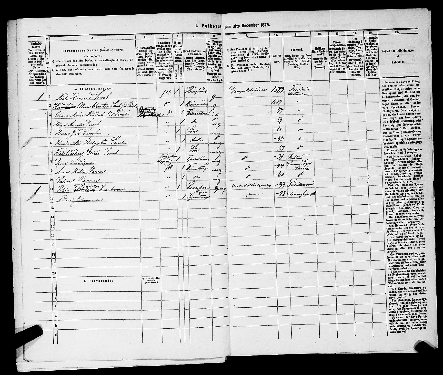 RA, 1875 census for 0103B Fredrikstad/Fredrikstad, 1875, p. 765