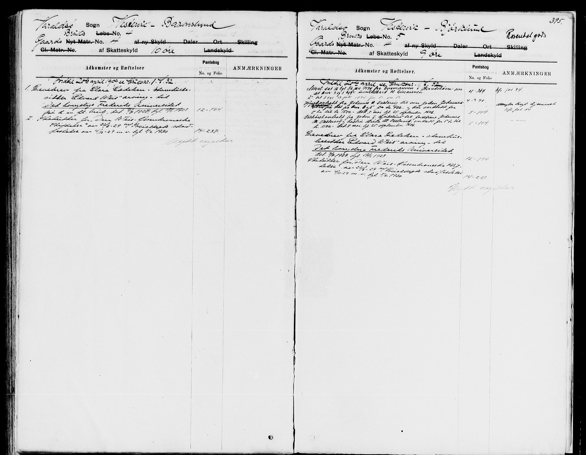 Sunnhordland sorenskrivar, SAB/A-2401/1/G/Ga/Gad/L0004: Mortgage register no. II.A.d.4, 1866-1940, p. 395