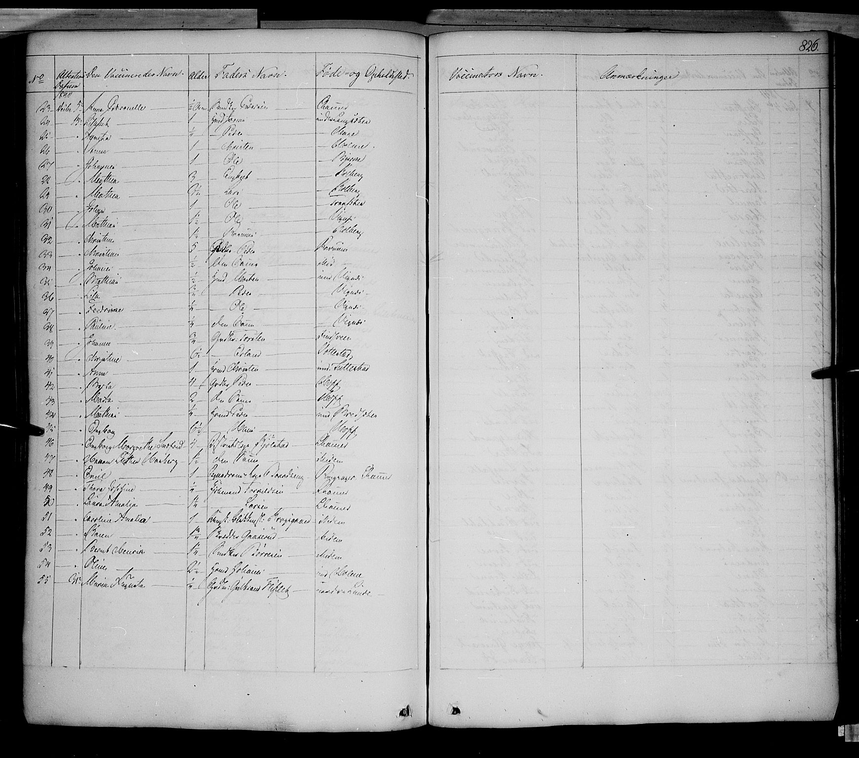 Fåberg prestekontor, SAH/PREST-086/H/Ha/Haa/L0005: Parish register (official) no. 5, 1836-1854, p. 825-826