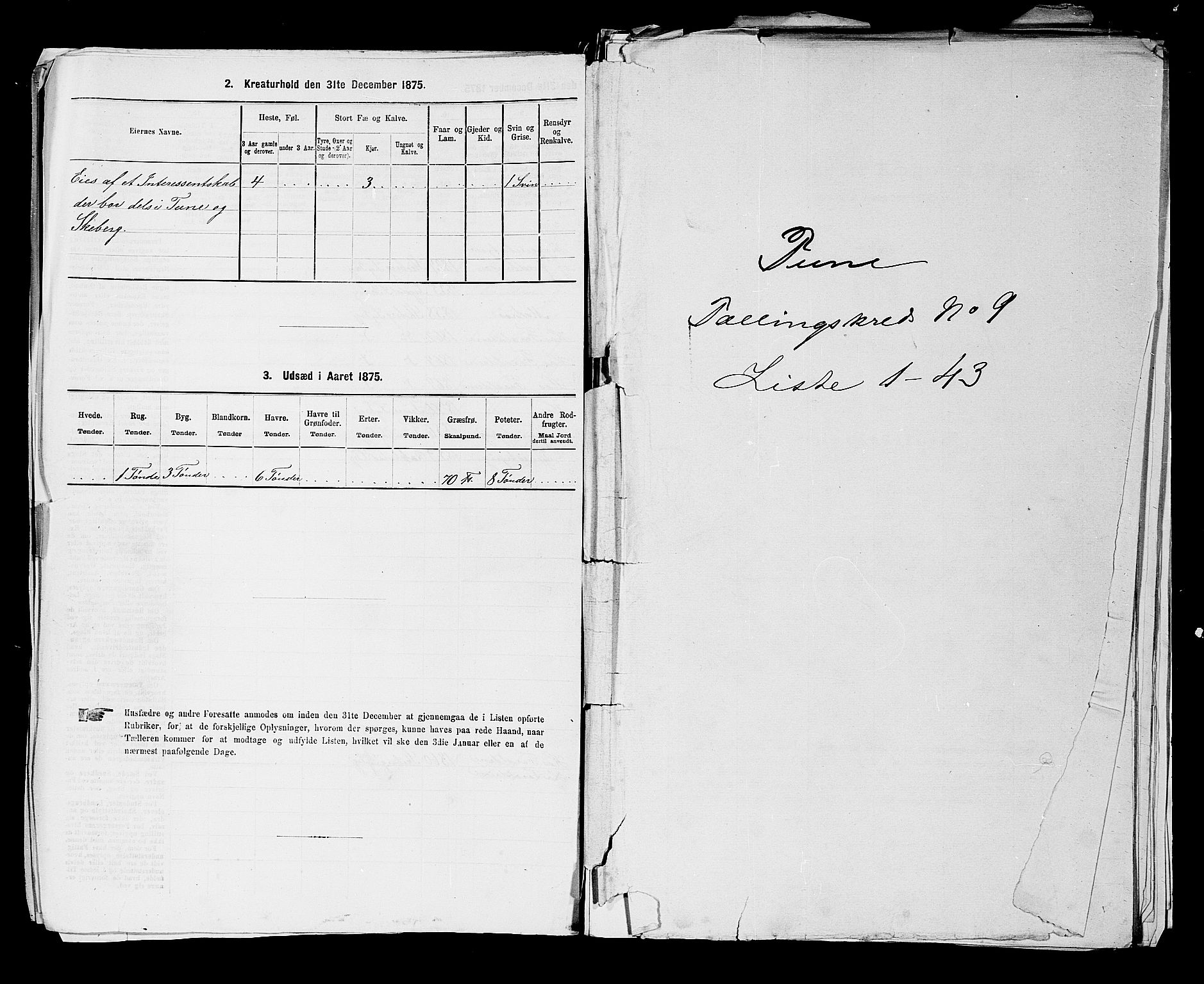 RA, 1875 census for 0130P Tune, 1875, p. 1552