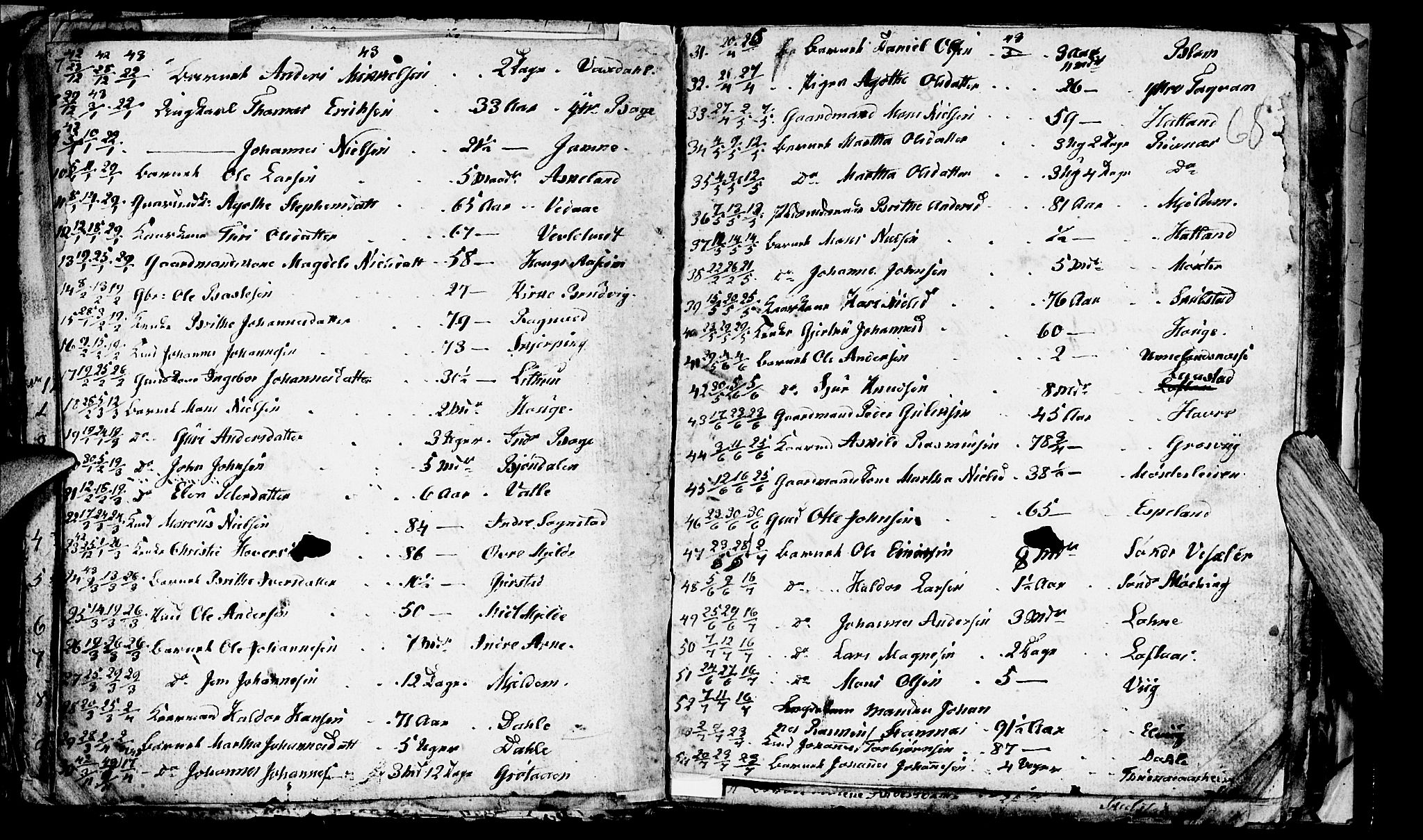 Haus sokneprestembete, SAB/A-75601/H/Hab: Parish register (copy) no. A 1, 1830-1855, p. 68