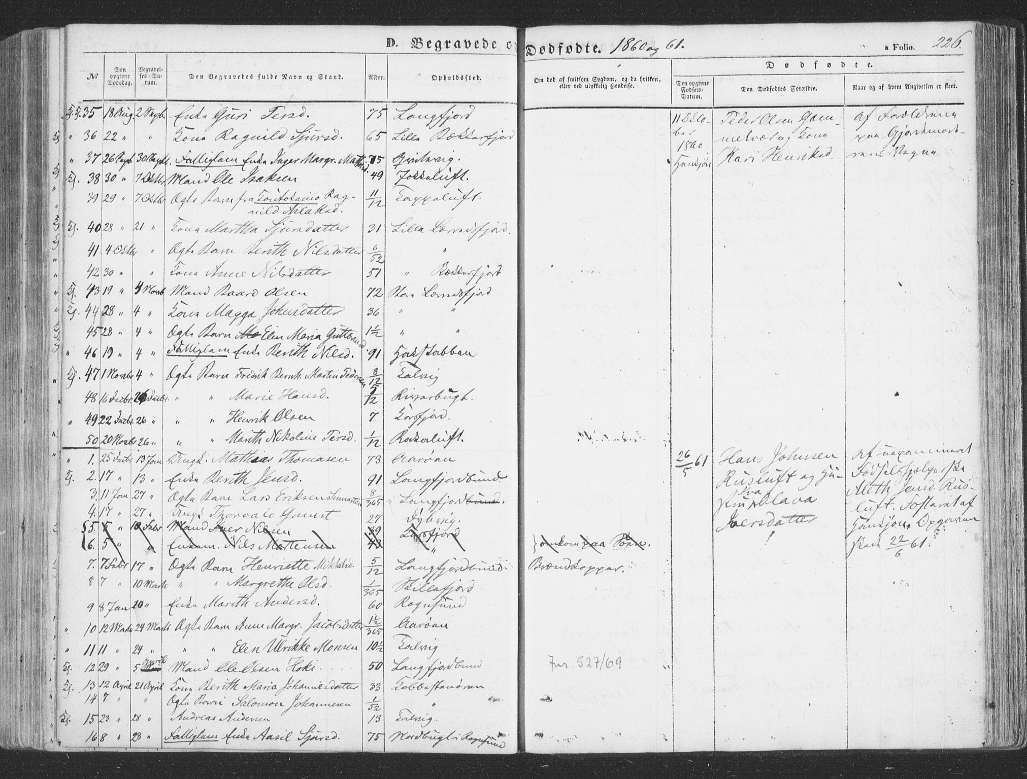 Talvik sokneprestkontor, SATØ/S-1337/H/Ha/L0010kirke: Parish register (official) no. 10, 1852-1864, p. 226