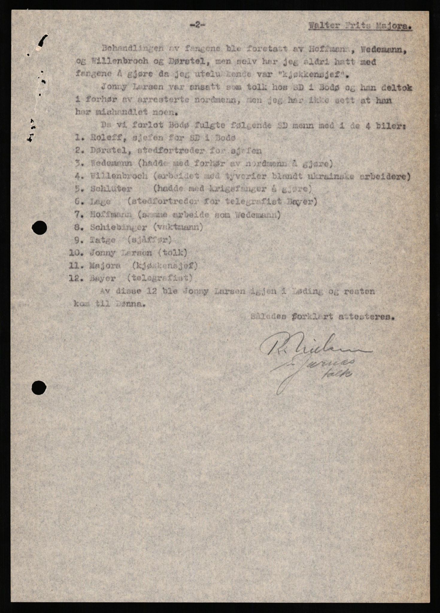Forsvaret, Forsvarets overkommando II, AV/RA-RAFA-3915/D/Db/L0021: CI Questionaires. Tyske okkupasjonsstyrker i Norge. Tyskere., 1945-1946, p. 104