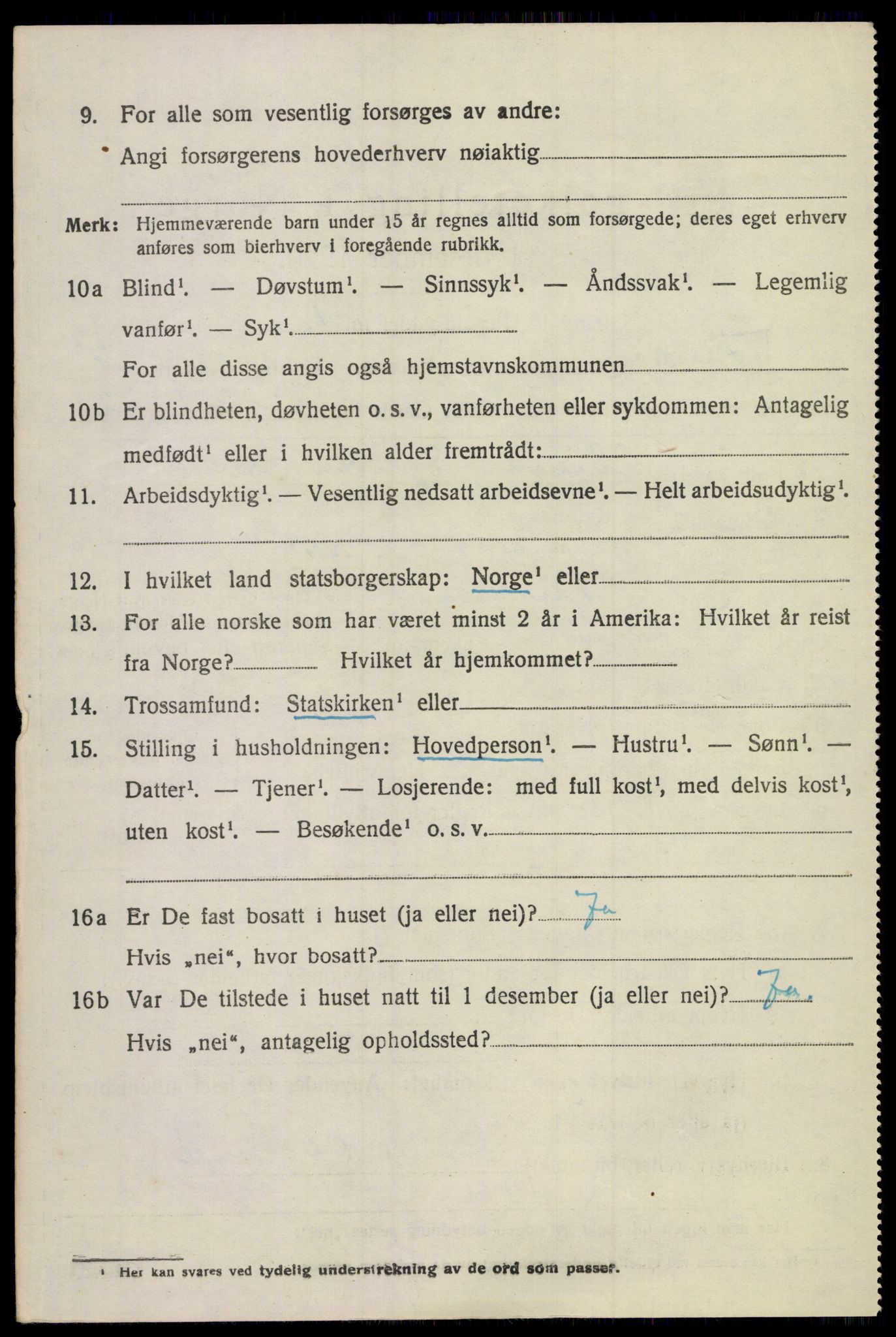 SAKO, 1920 census for Flesberg, 1920, p. 3048