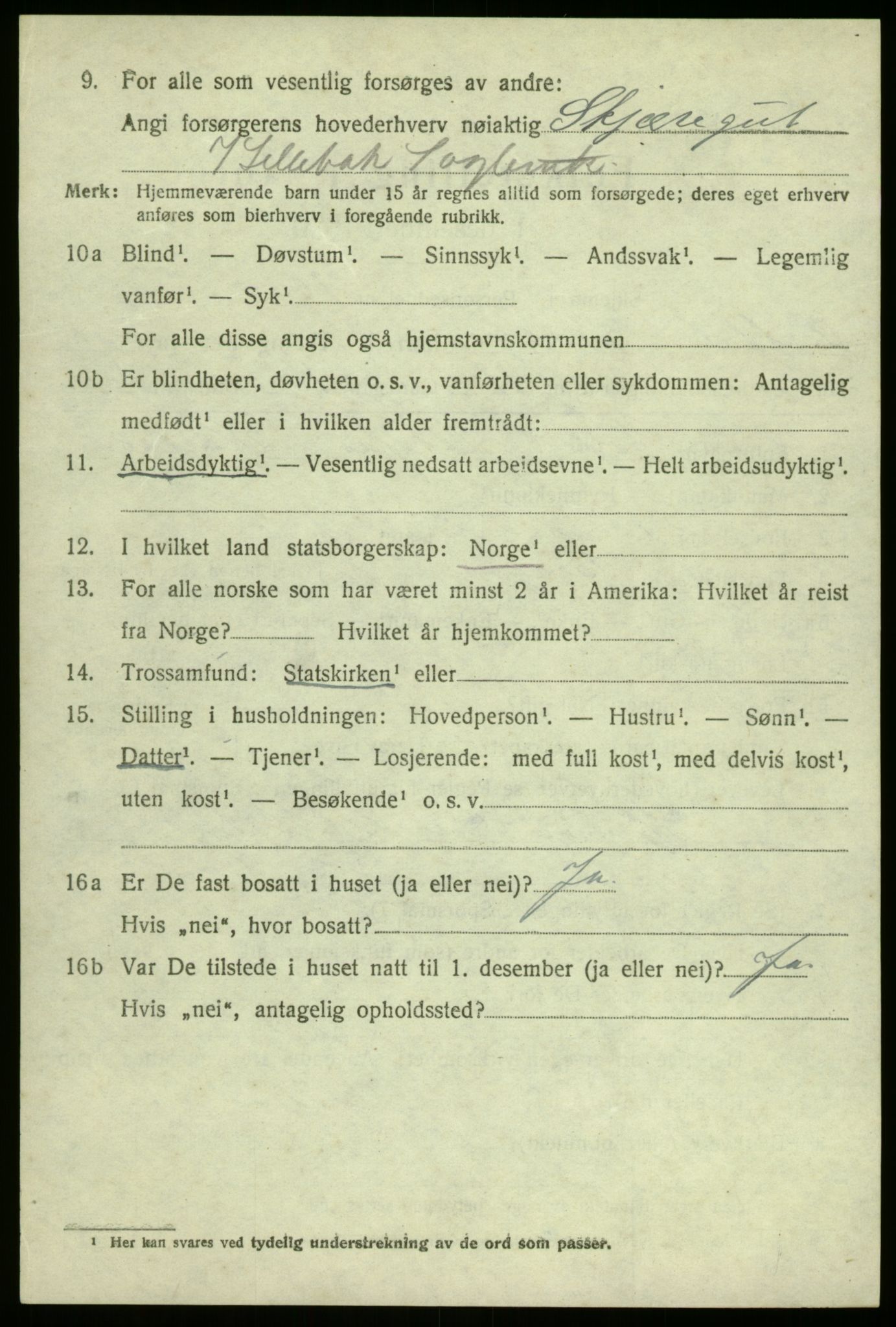 SAO, 1920 census for Borge, 1920, p. 3444