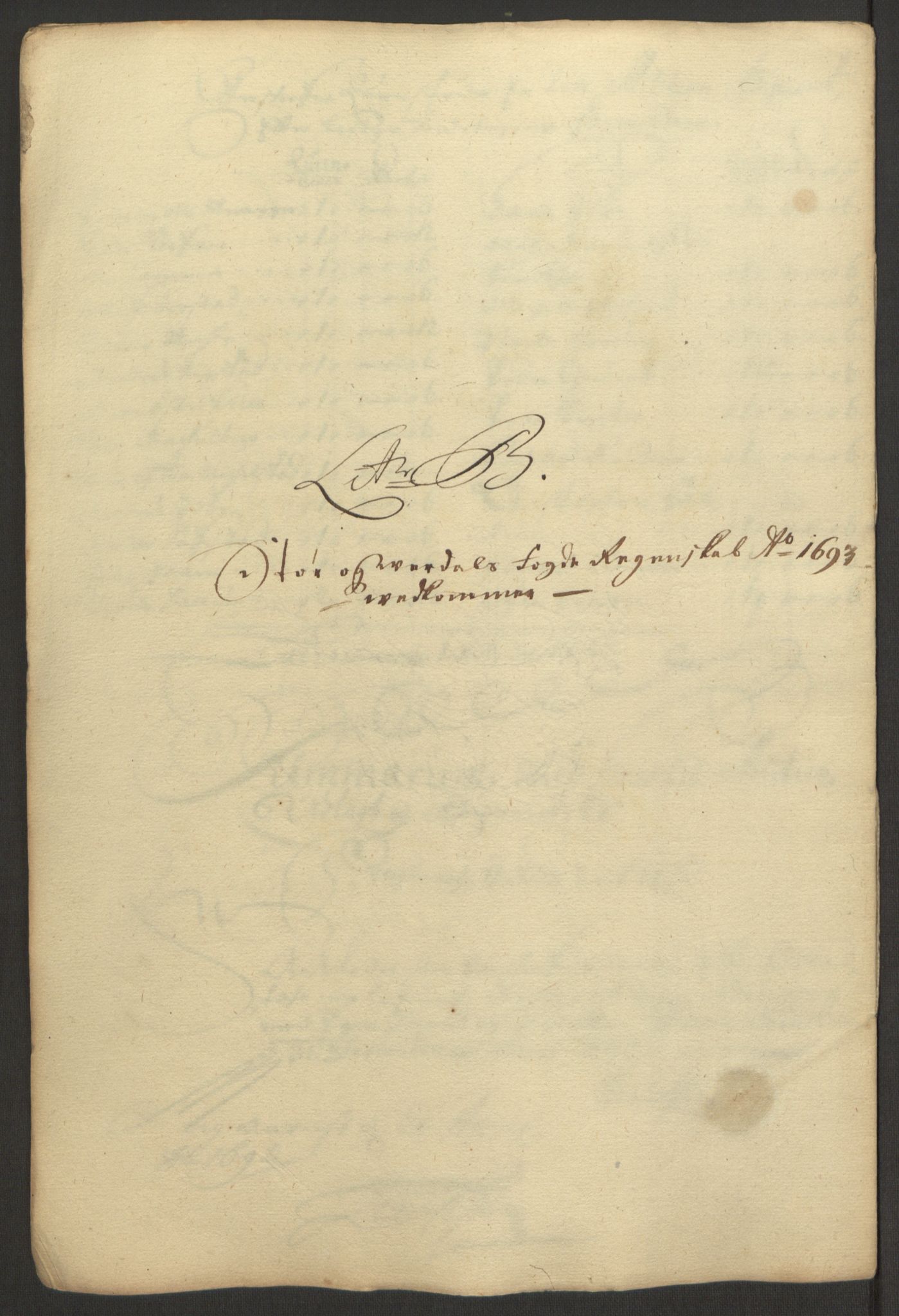 Rentekammeret inntil 1814, Reviderte regnskaper, Fogderegnskap, RA/EA-4092/R62/L4186: Fogderegnskap Stjørdal og Verdal, 1693-1694, p. 31