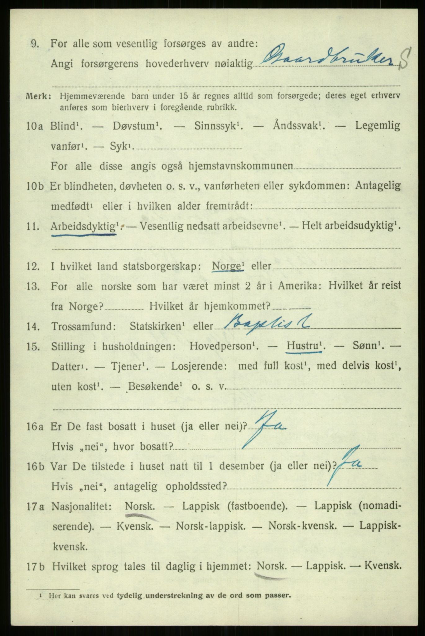 SATØ, 1920 census for Kvæfjord, 1920, p. 6314