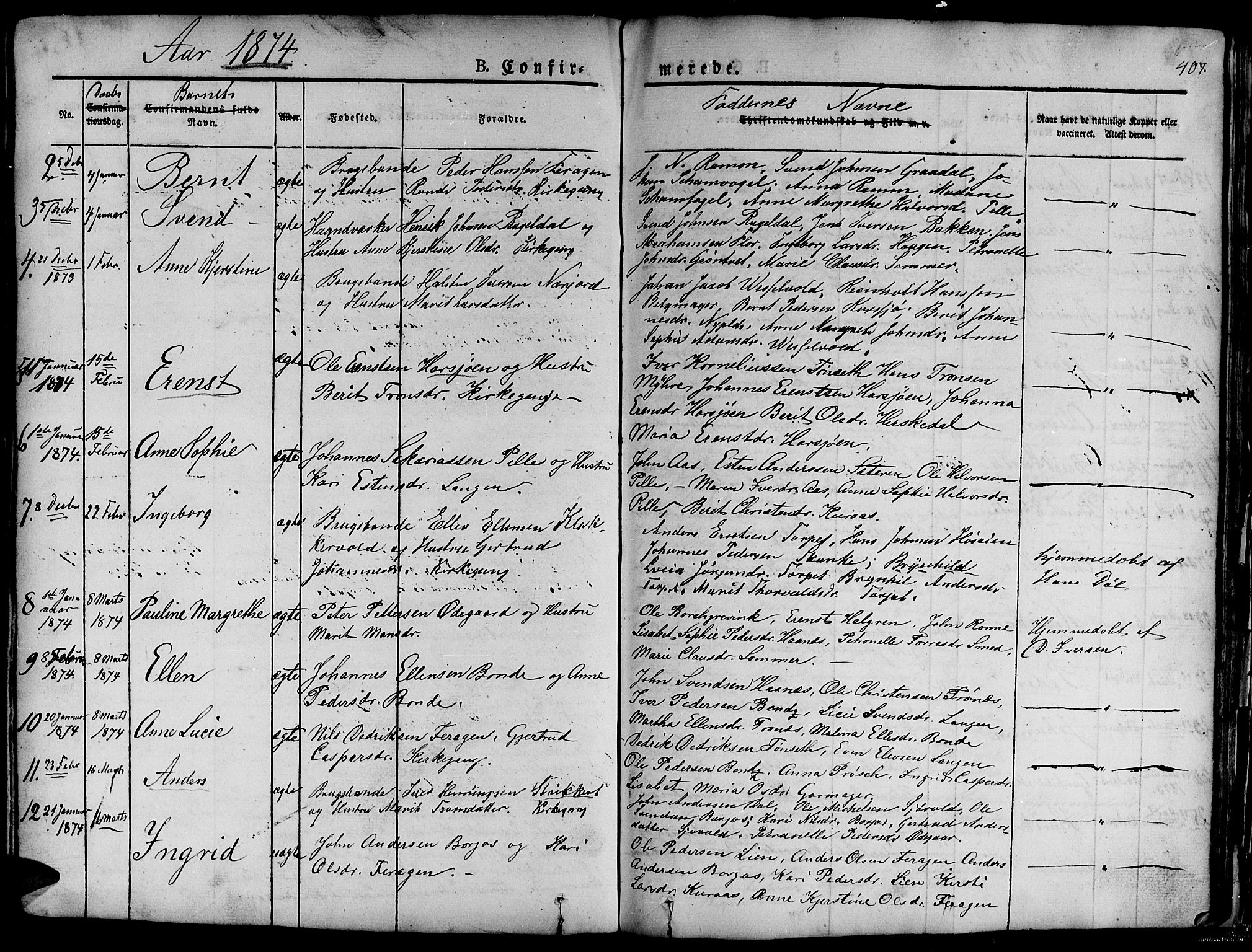 Ministerialprotokoller, klokkerbøker og fødselsregistre - Sør-Trøndelag, SAT/A-1456/681/L0938: Parish register (copy) no. 681C02, 1829-1879, p. 407