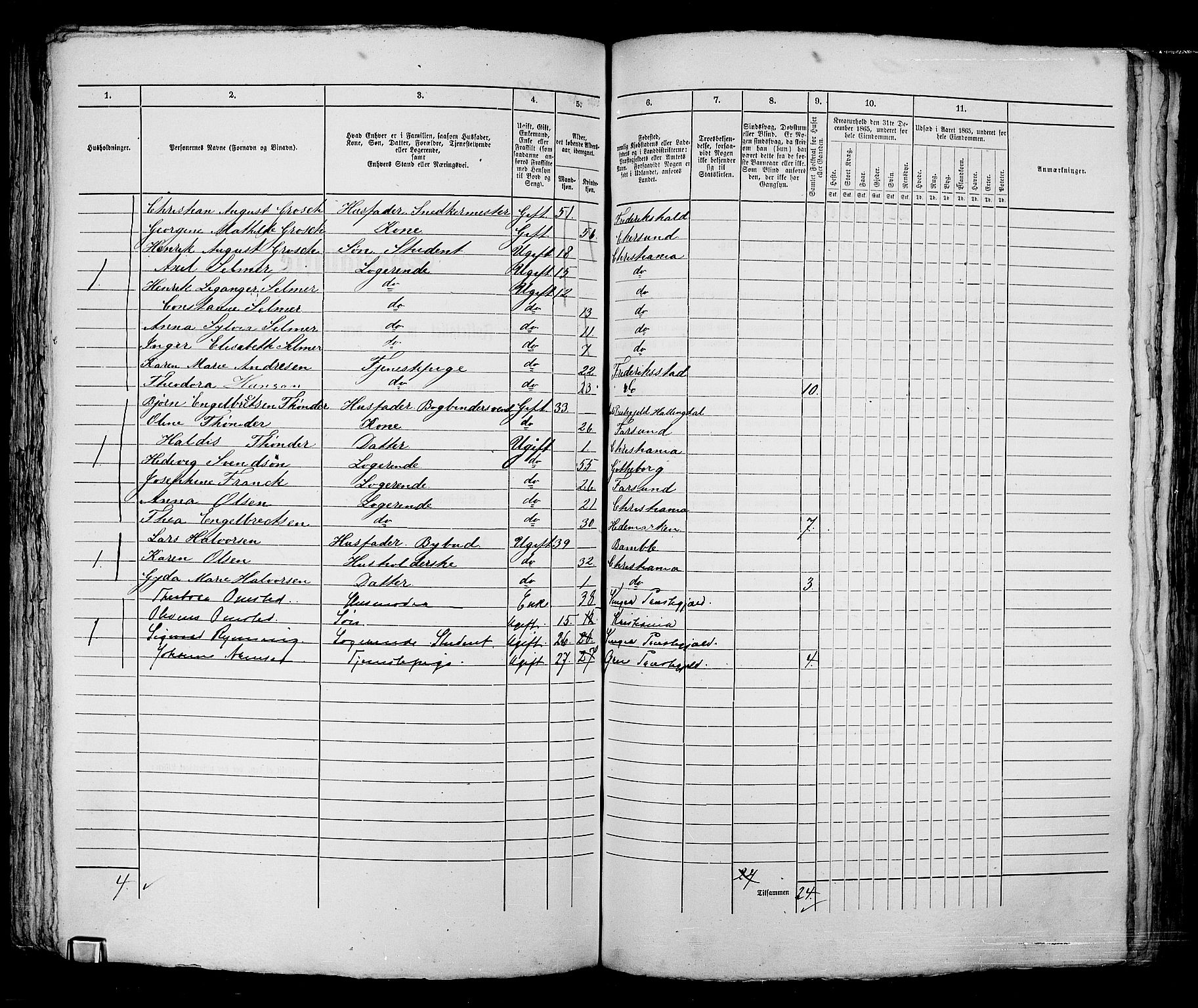 RA, 1865 census for Kristiania, 1865, p. 1907