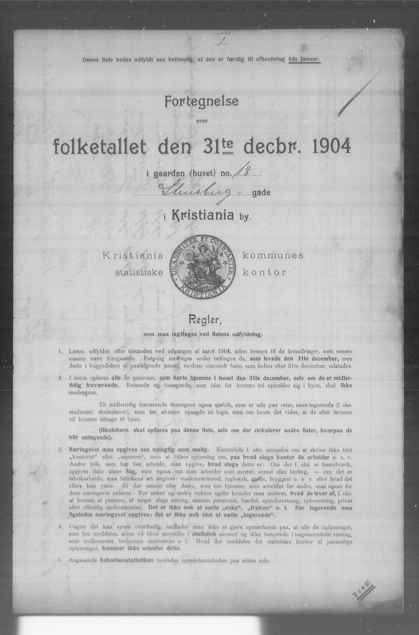 OBA, Municipal Census 1904 for Kristiania, 1904, p. 19213