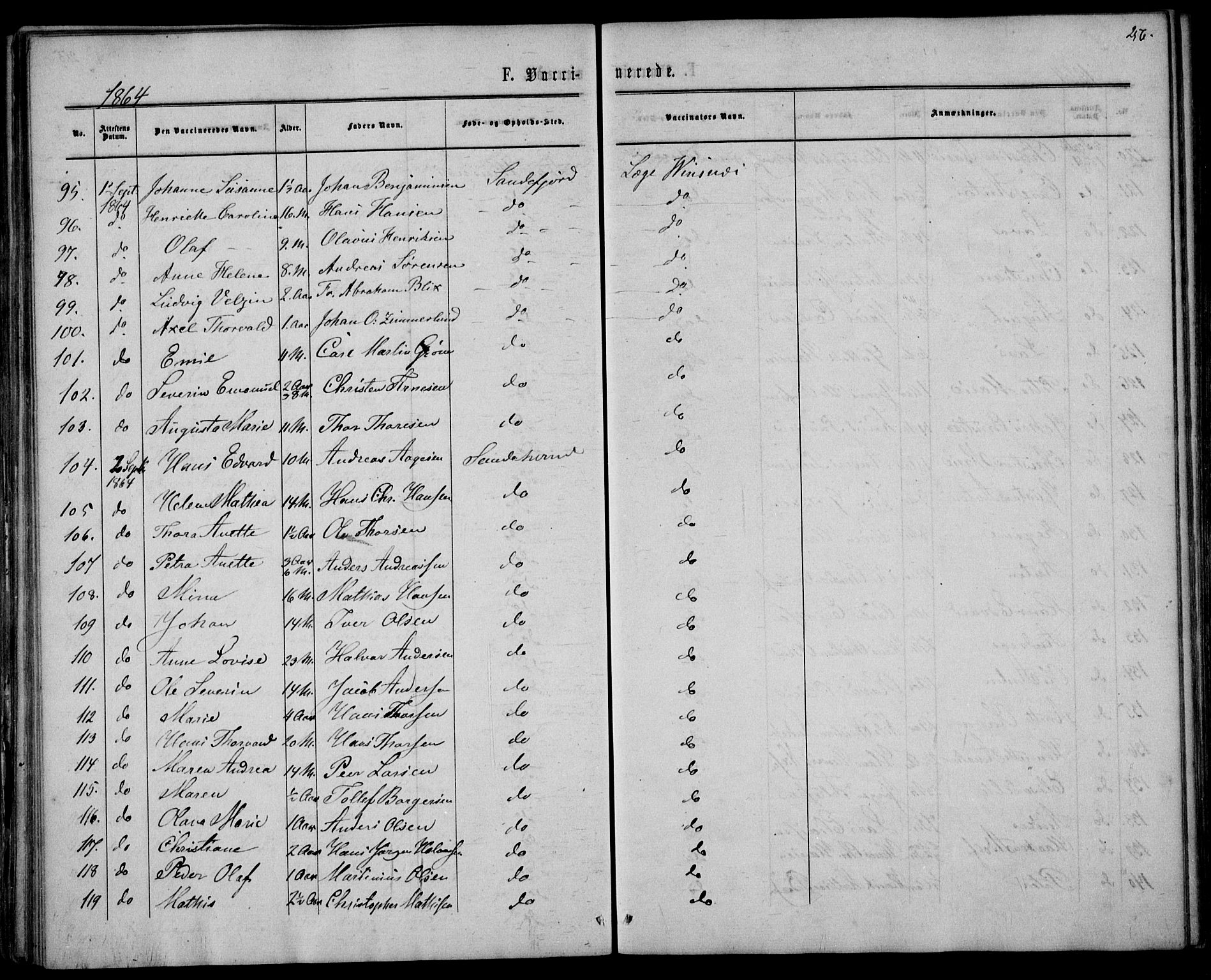 Sandar kirkebøker, AV/SAKO-A-243/F/Fa/L0009: Parish register (official) no. 9, 1862-1871, p. 256