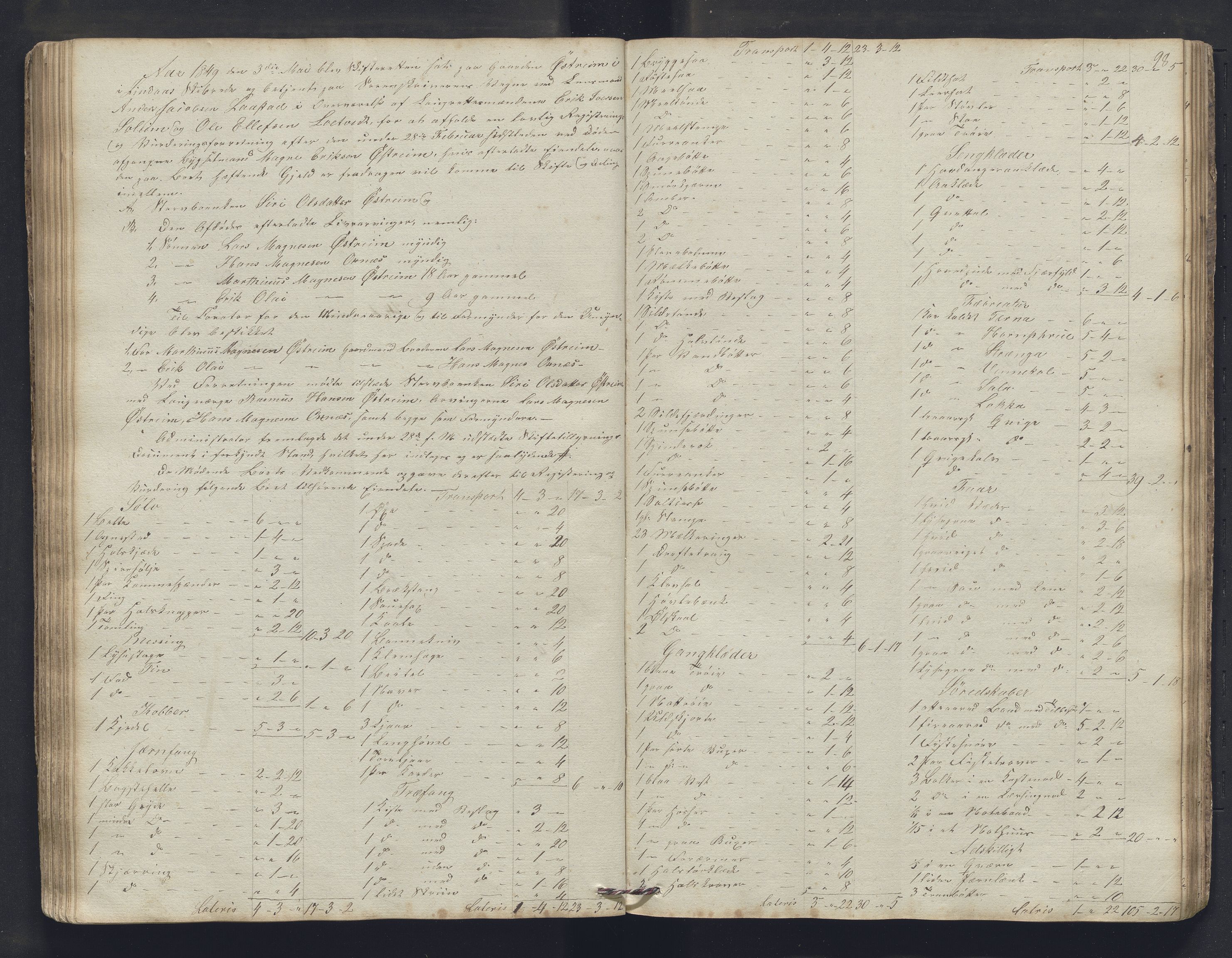 Nordhordland sorenskrivar, SAB/A-2901/1/H/Hb/L0015: Registreringsprotokollar, 1846-1850, p. 98