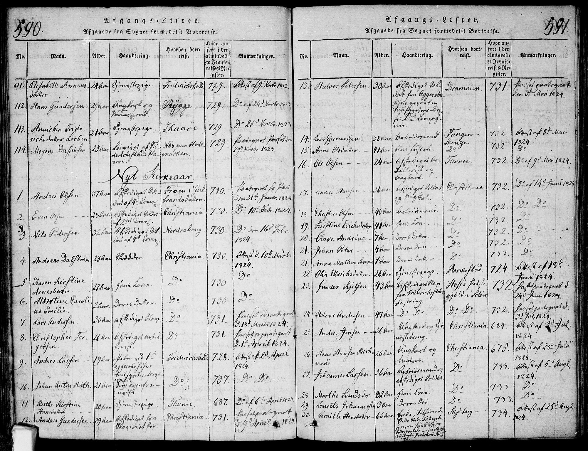 Fredrikstad prestekontor Kirkebøker, AV/SAO-A-11082/F/Fa/L0004: Parish register (official) no. 4, 1816-1834, p. 590-591