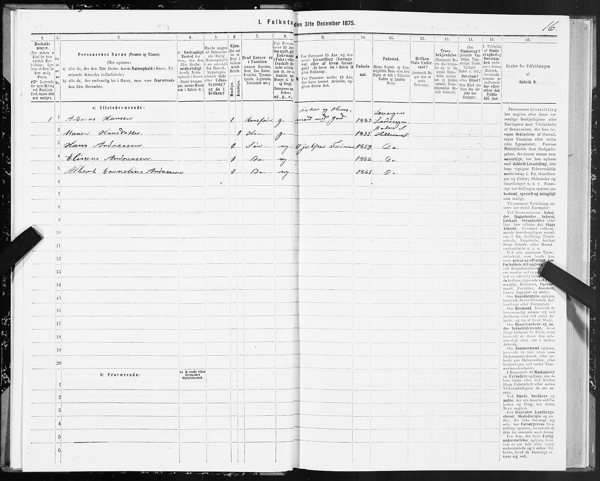 SAT, 1875 census for 1617P Hitra, 1875, p. 4016