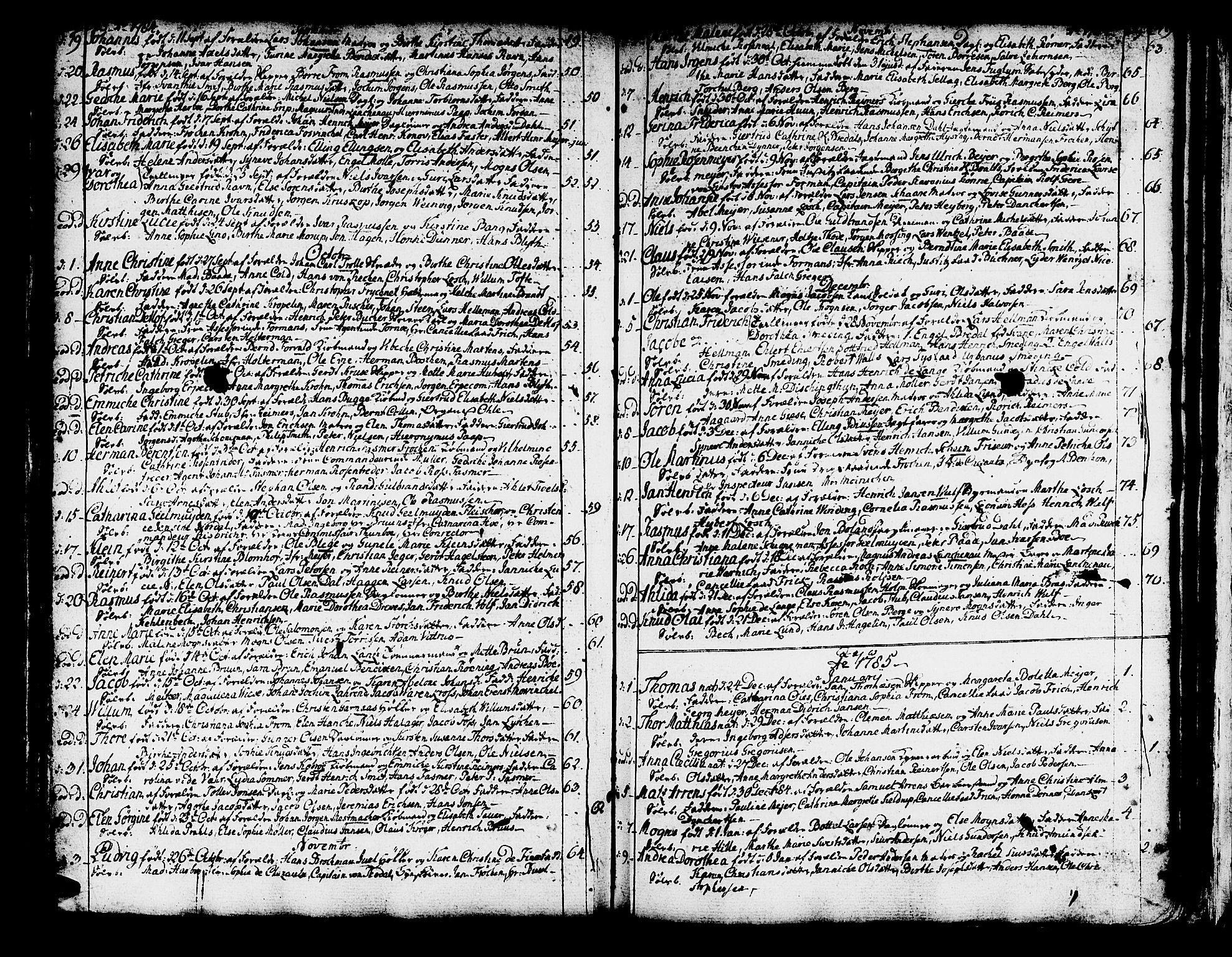 Domkirken sokneprestembete, SAB/A-74801/H/Haa/L0003: Parish register (official) no. A 3, 1758-1789, p. 248-249