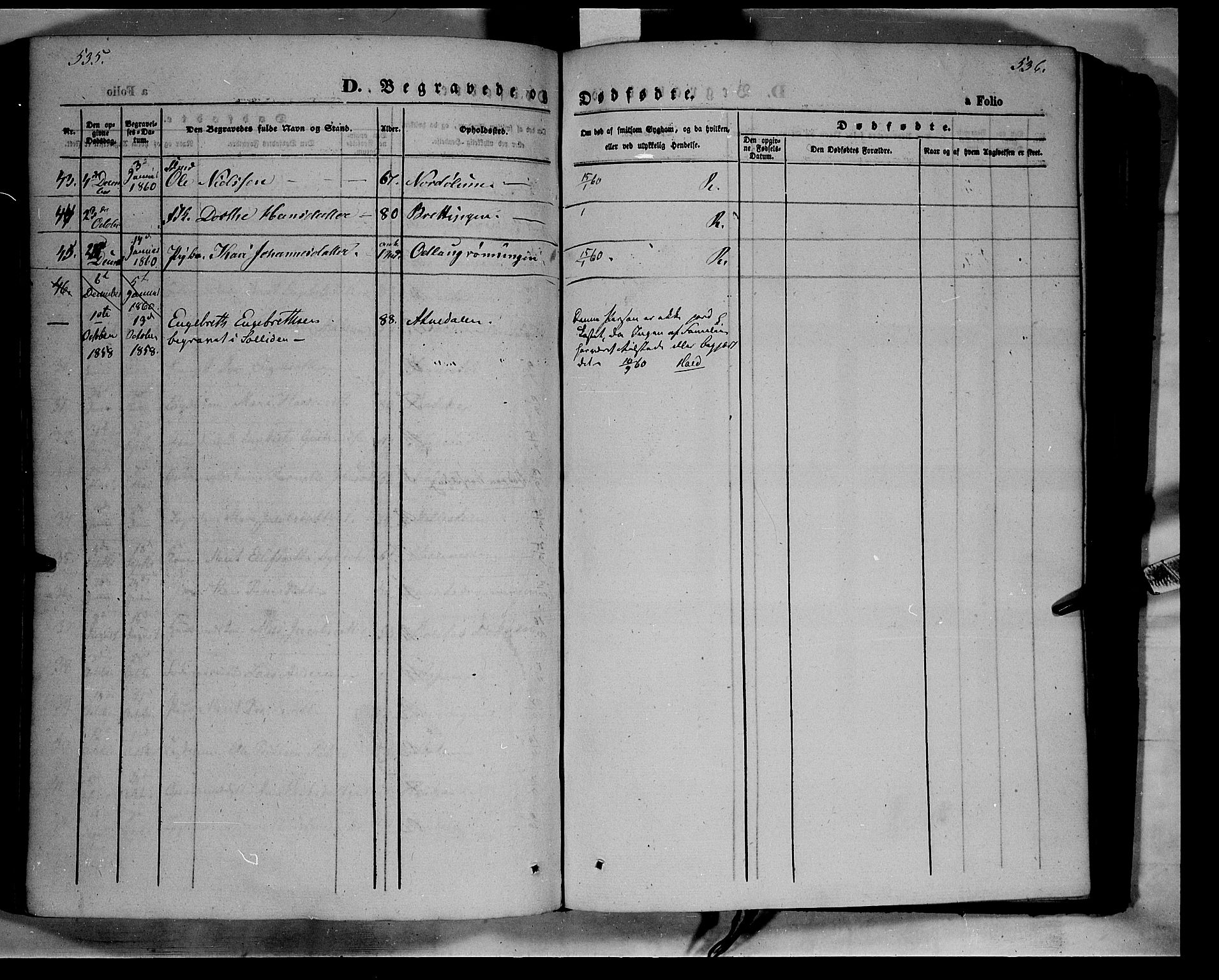 Ringebu prestekontor, AV/SAH-PREST-082/H/Ha/Haa/L0006: Parish register (official) no. 6, 1848-1859, p. 535-536