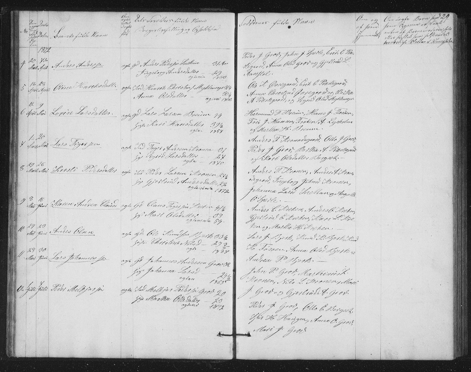 Jostedal sokneprestembete, AV/SAB-A-80601/H/Hab/Haba/L0001: Parish register (copy) no. A 1, 1861-1906, p. 29