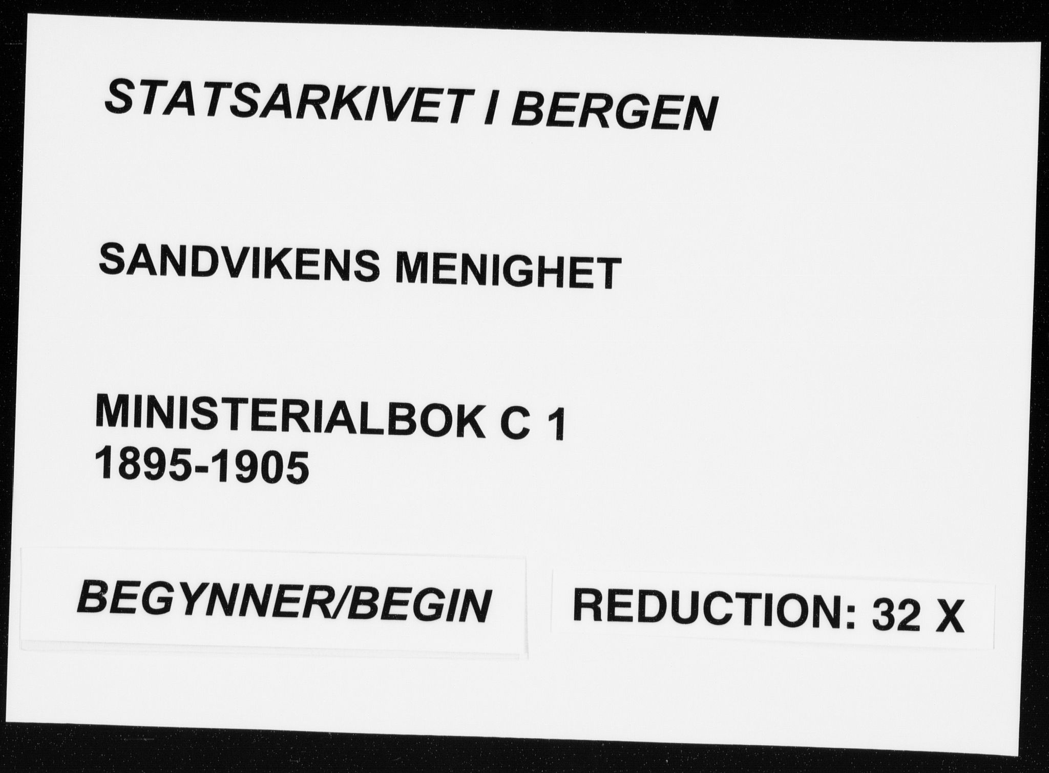 Sandviken Sokneprestembete, SAB/A-77601/H/Ha/L0010: Parish register (official) no. C 1, 1895-1905