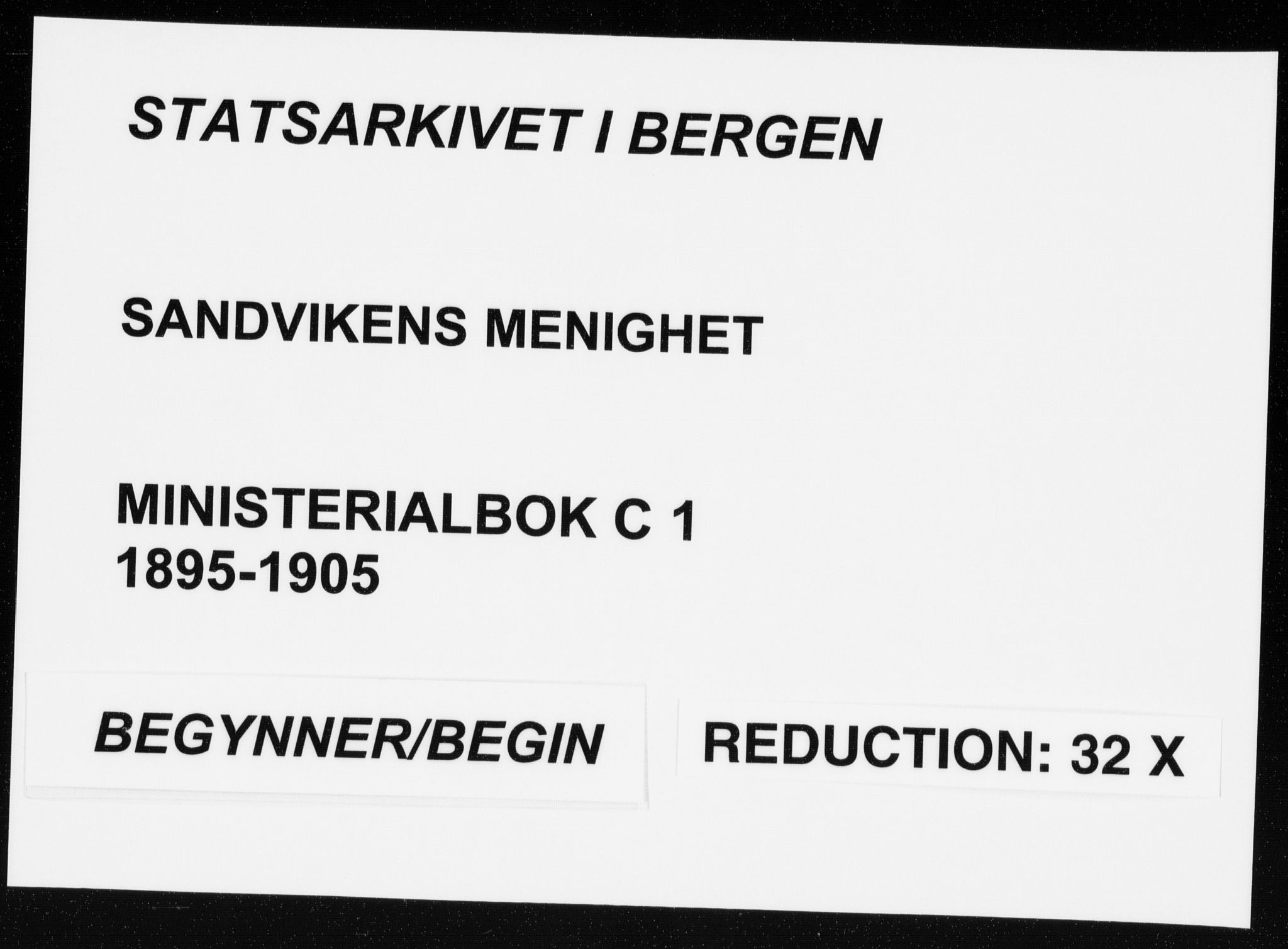 Sandviken Sokneprestembete, AV/SAB-A-77601/H/Ha/L0010: Parish register (official) no. C 1, 1895-1905