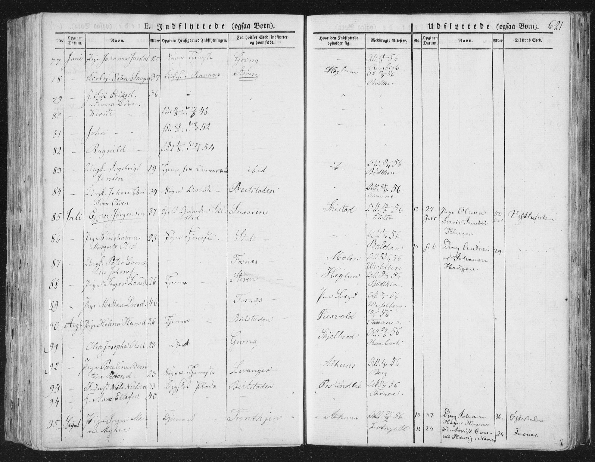 Ministerialprotokoller, klokkerbøker og fødselsregistre - Nord-Trøndelag, AV/SAT-A-1458/764/L0552: Parish register (official) no. 764A07b, 1824-1865, p. 621