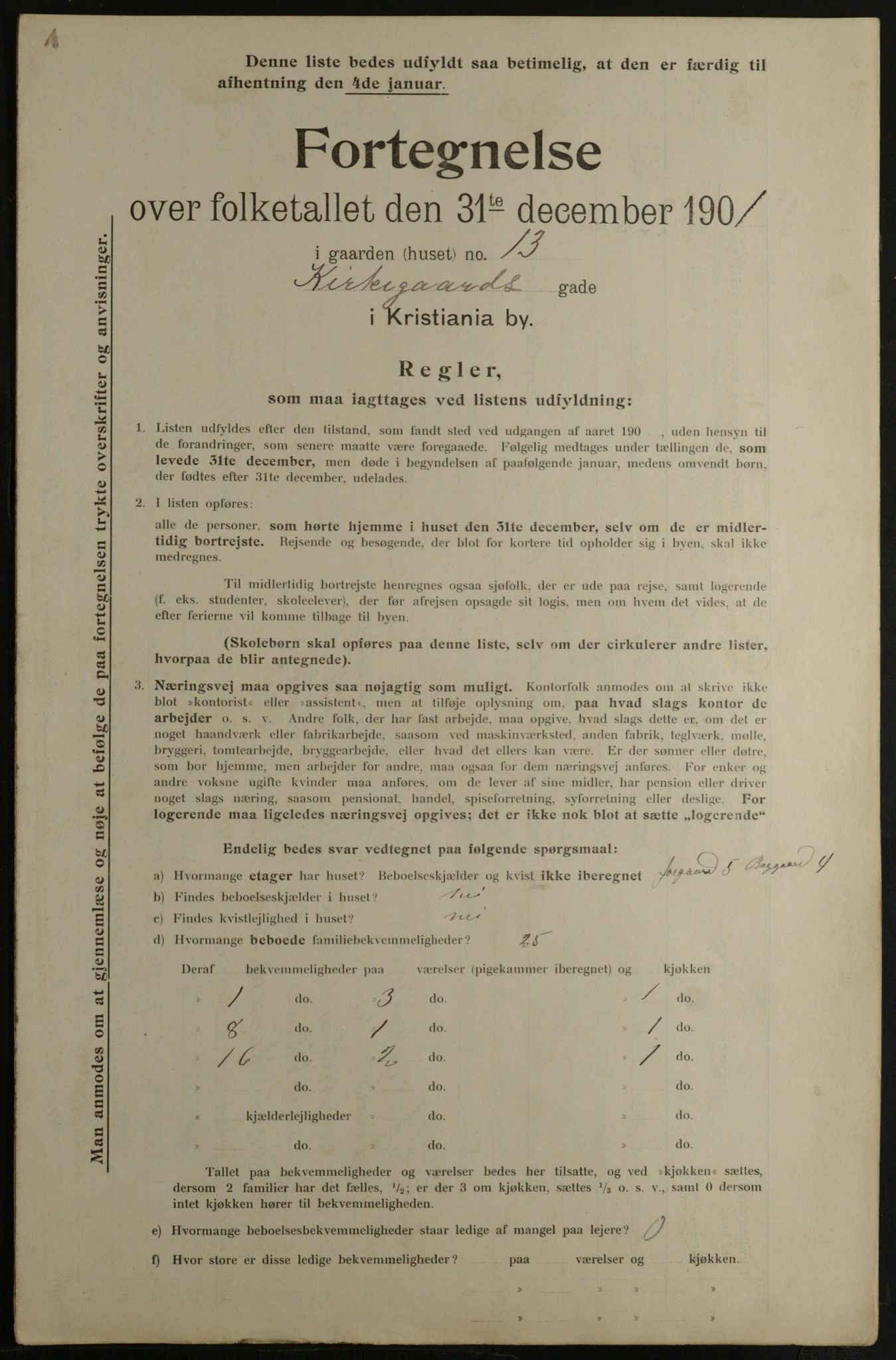 OBA, Municipal Census 1901 for Kristiania, 1901, p. 7896