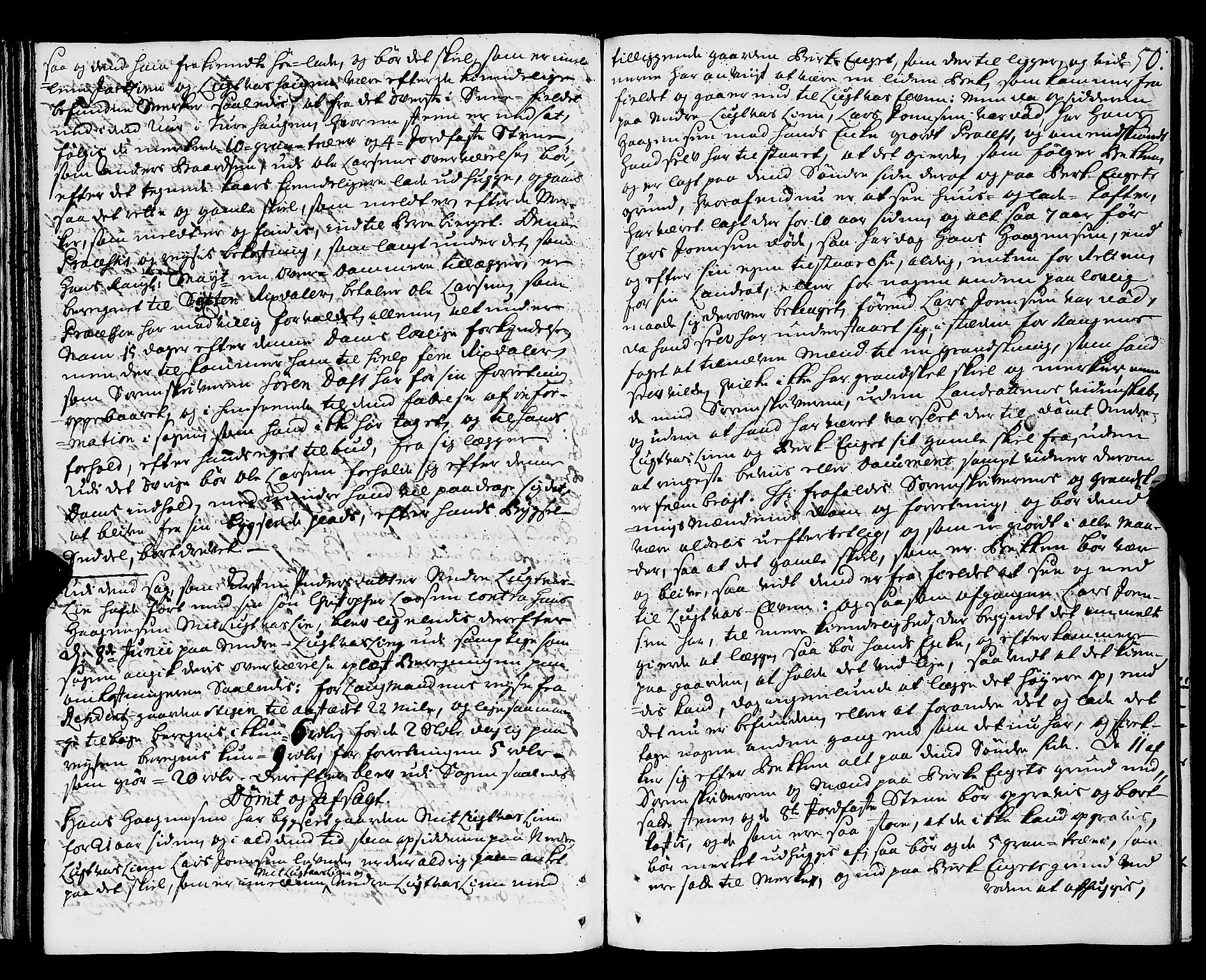 Nordland og Finnmarks lagstol, AV/SAT-A-5608/X/L0006: Justisprotokoll, 1730-1740, p. 49b-50a