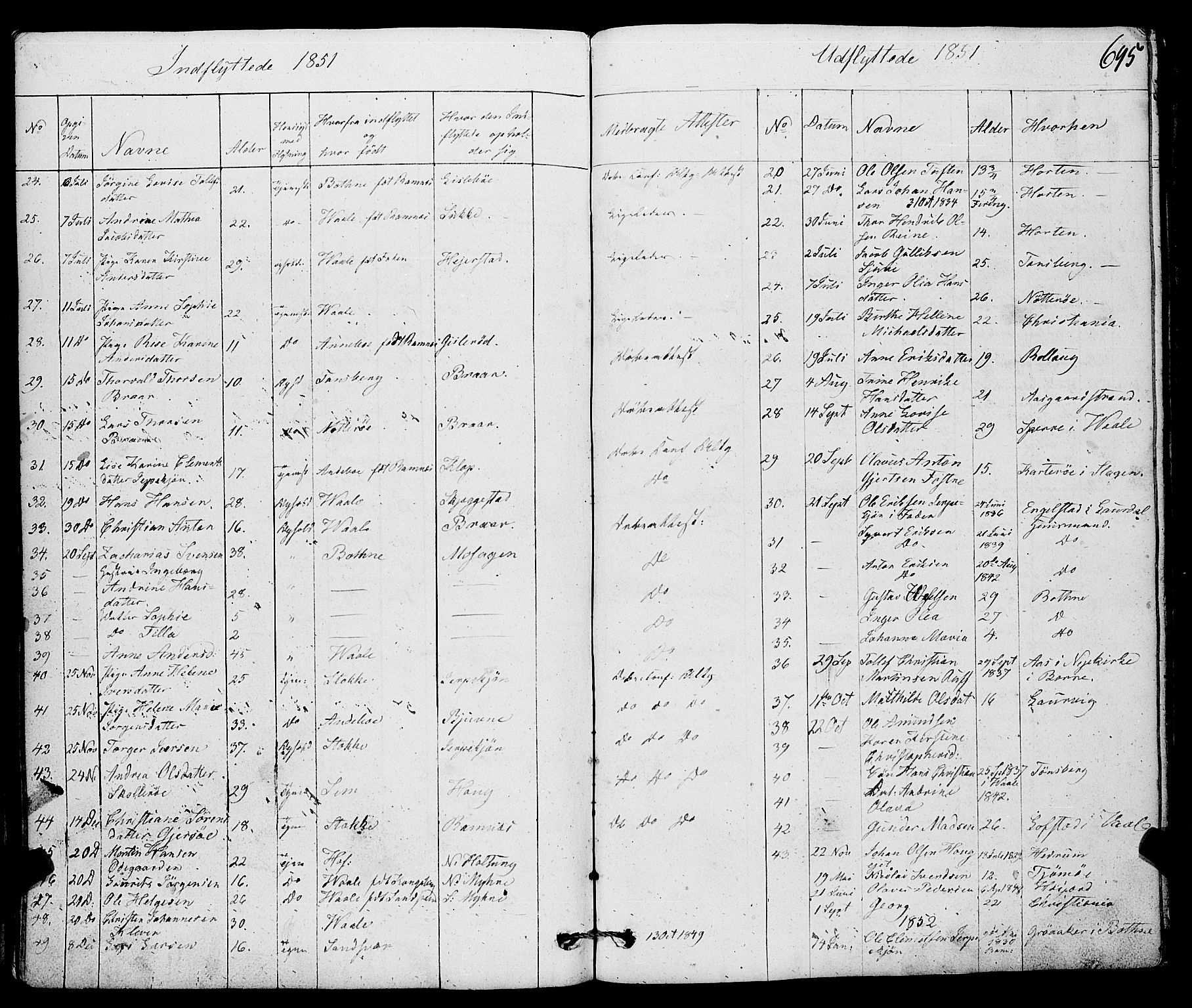 Ramnes kirkebøker, AV/SAKO-A-314/F/Fa/L0005: Parish register (official) no. I 5, 1841-1861, p. 694-695