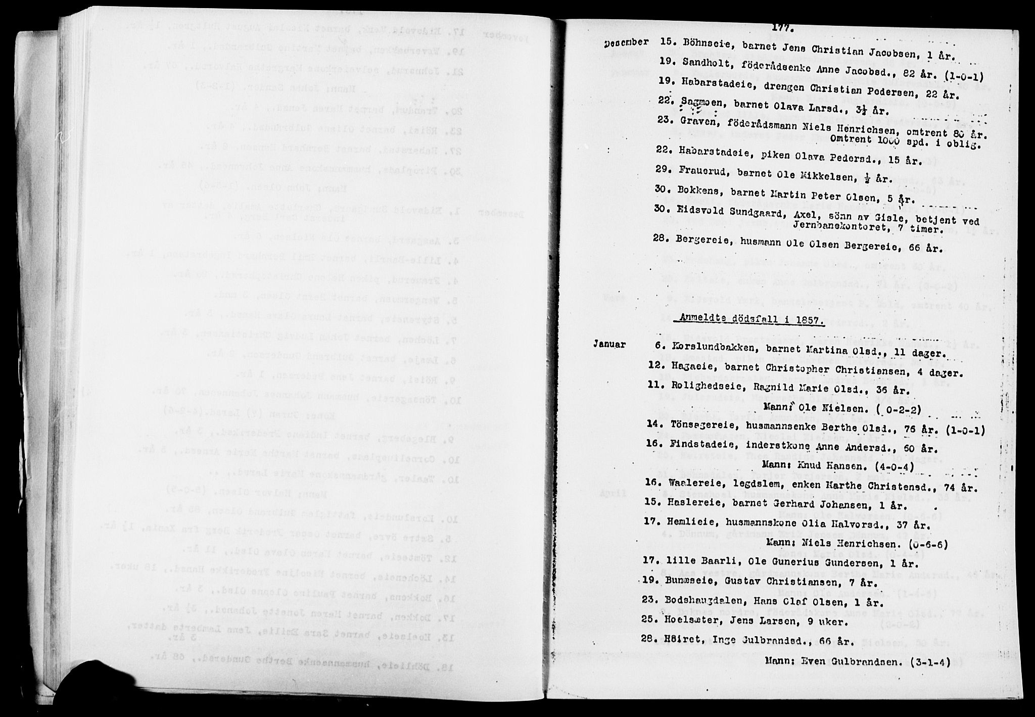 Eidsvoll prestekontor Kirkebøker, SAO/A-10888/O/Oa/L0005: Other parish register no. 5, 1815-1865, p. 177