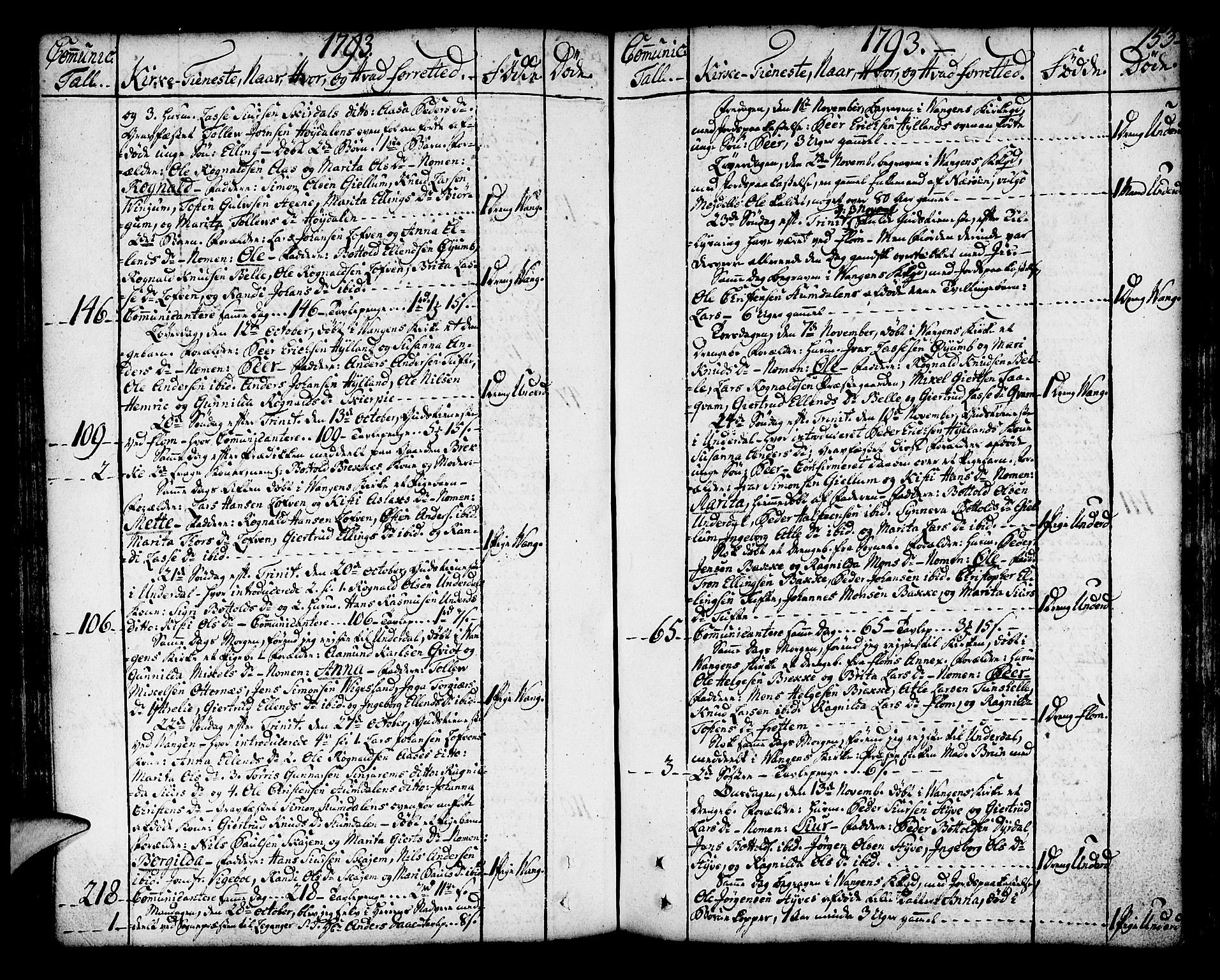 Aurland sokneprestembete, AV/SAB-A-99937/H/Ha/Haa/L0004: Parish register (official) no. A 4, 1756-1801, p. 153