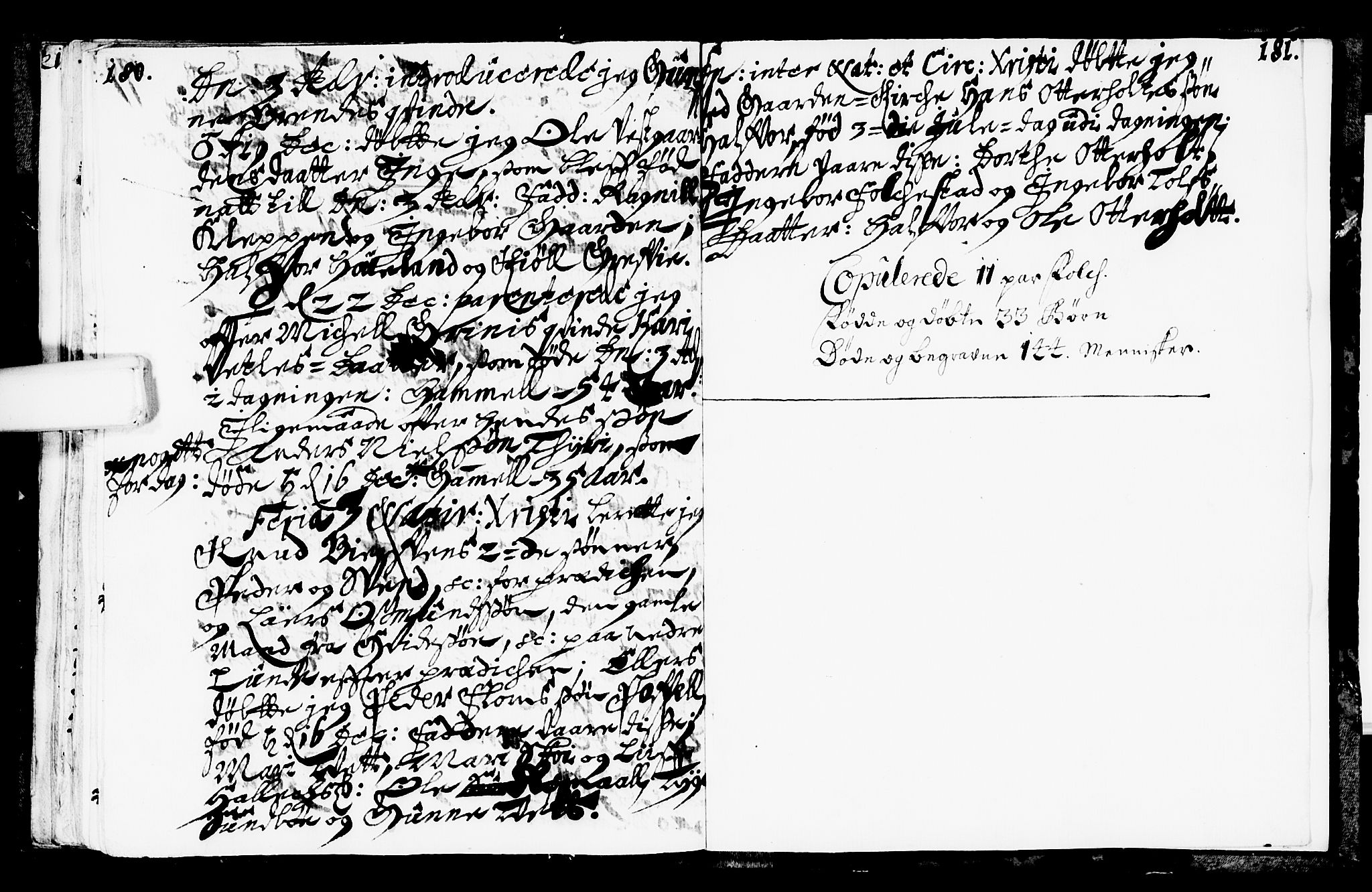 Bø kirkebøker, SAKO/A-257/F/Fa/L0001: Parish register (official) no. 1, 1689-1699, p. 180-181