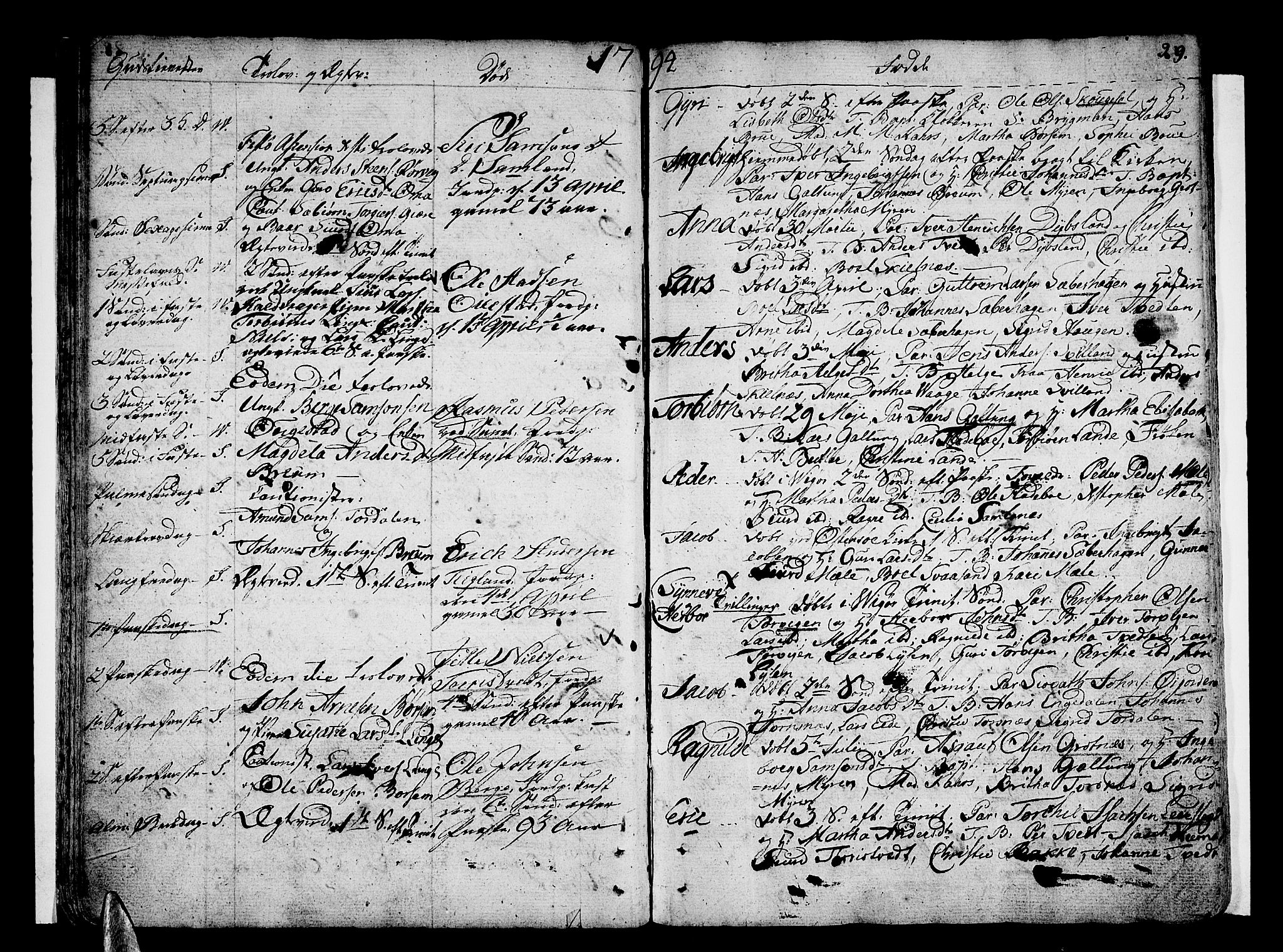 Strandebarm sokneprestembete, AV/SAB-A-78401/H/Haa: Parish register (official) no. A 4, 1788-1817, p. 29