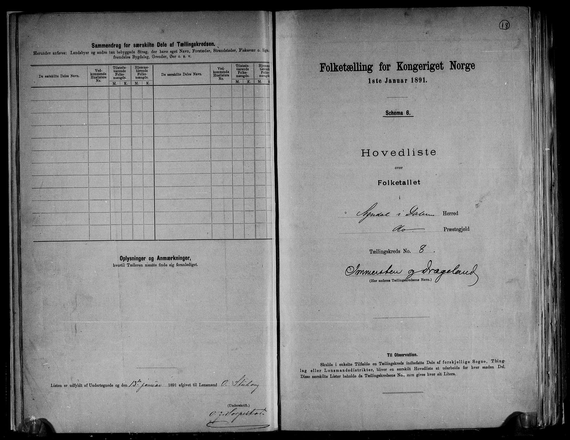 RA, 1891 census for 1111 Sokndal, 1891, p. 18