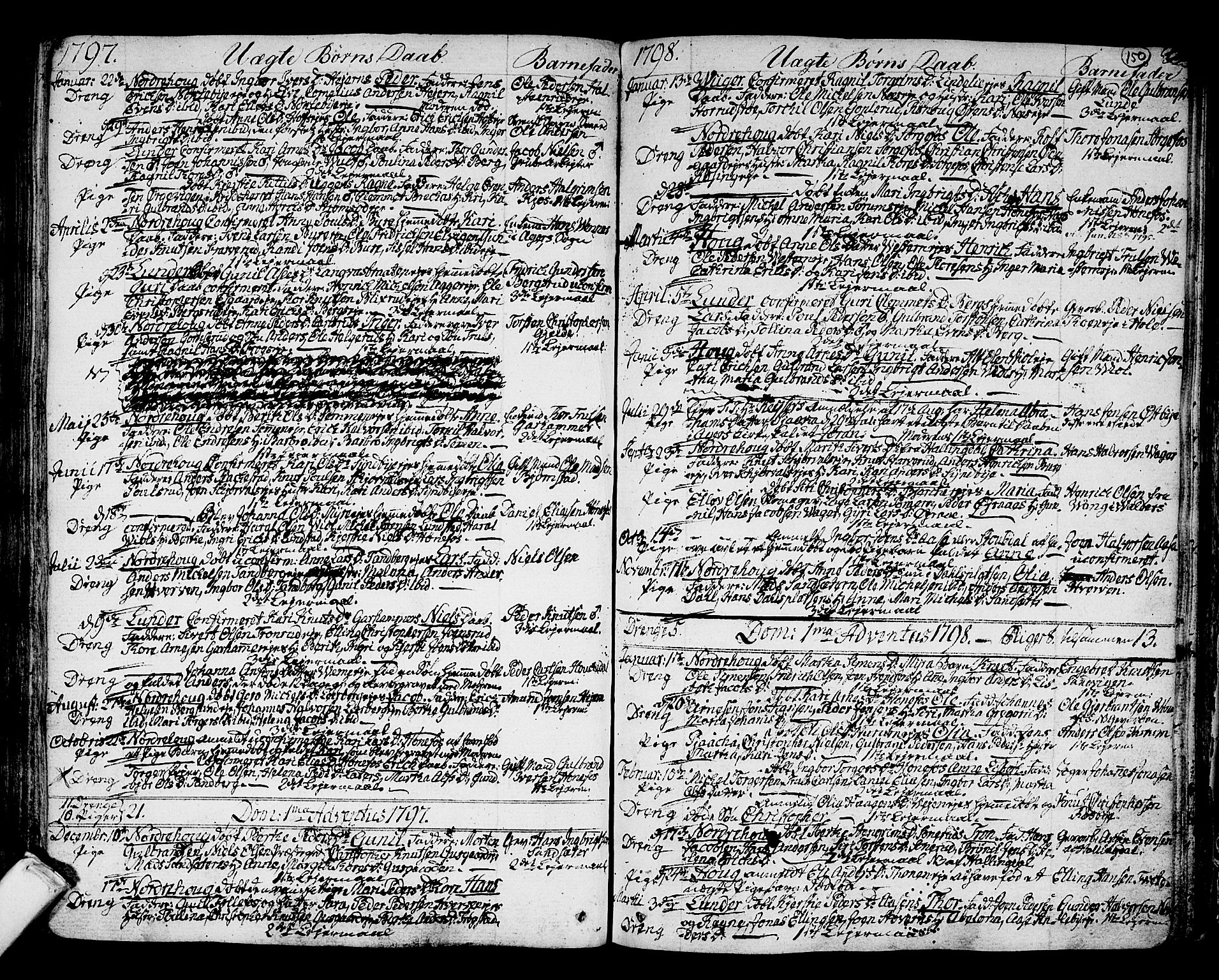 Norderhov kirkebøker, SAKO/A-237/F/Fa/L0006: Parish register (official) no. 6, 1789-1811, p. 150