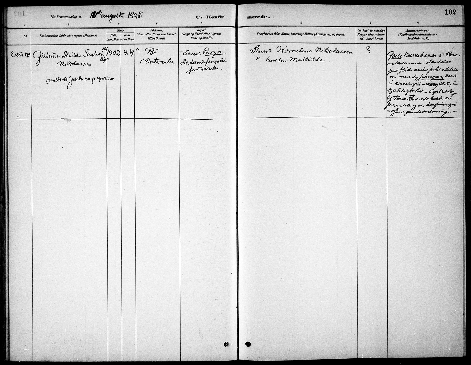 Kristiania tukthusprest Kirkebøker, AV/SAO-A-10881/F/Fa/L0005: Parish register (official) no. 5, 1879-1936, p. 102