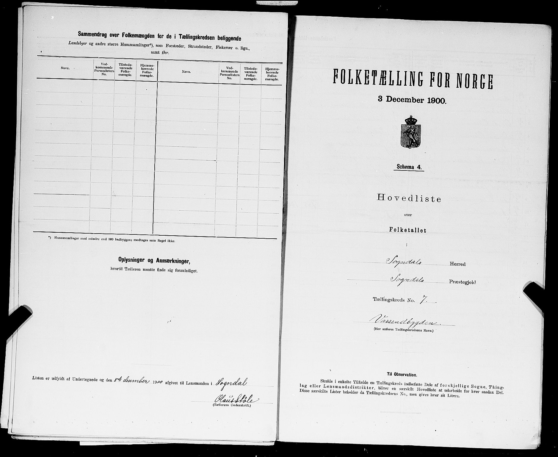 SAST, 1900 census for Sokndal, 1900, p. 35