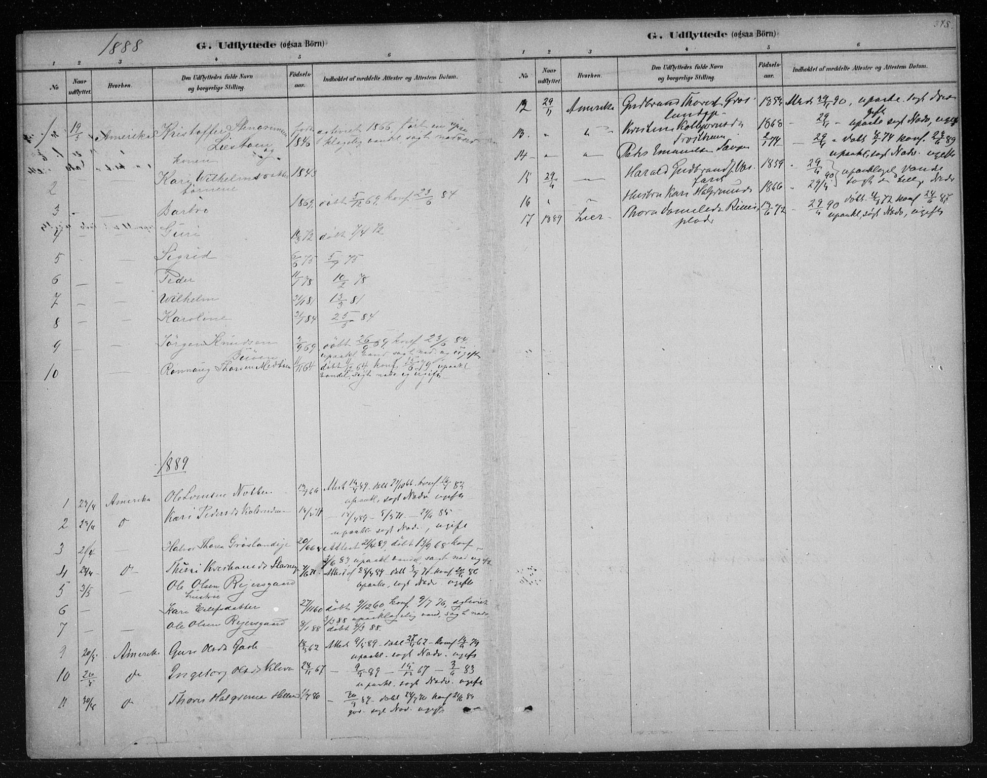 Nes kirkebøker, SAKO/A-236/F/Fa/L0012: Parish register (official) no. 12, 1881-1917, p. 345