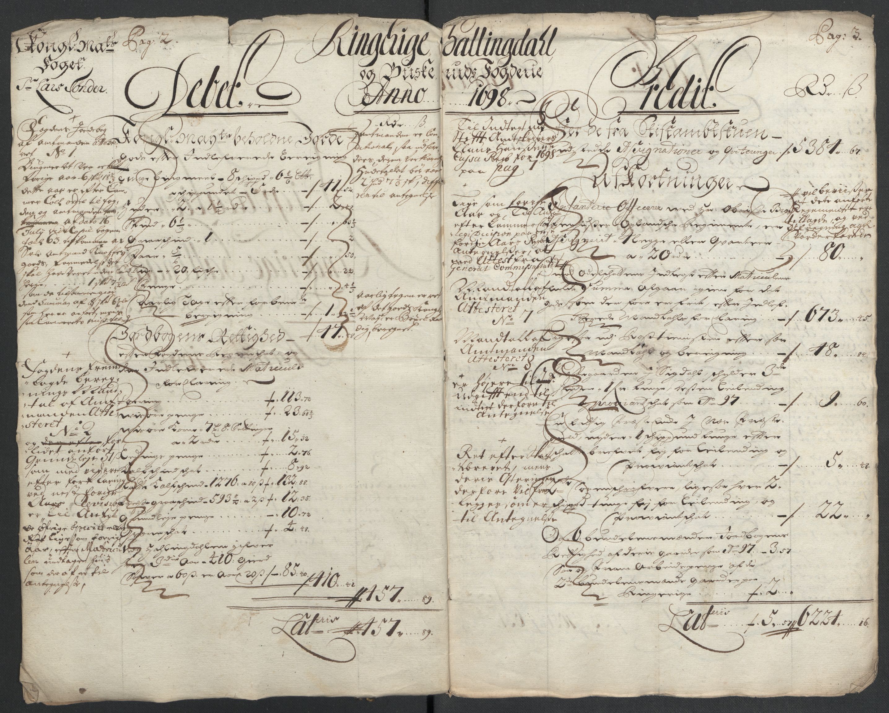 Rentekammeret inntil 1814, Reviderte regnskaper, Fogderegnskap, AV/RA-EA-4092/R22/L1455: Fogderegnskap Ringerike, Hallingdal og Buskerud, 1698, p. 11