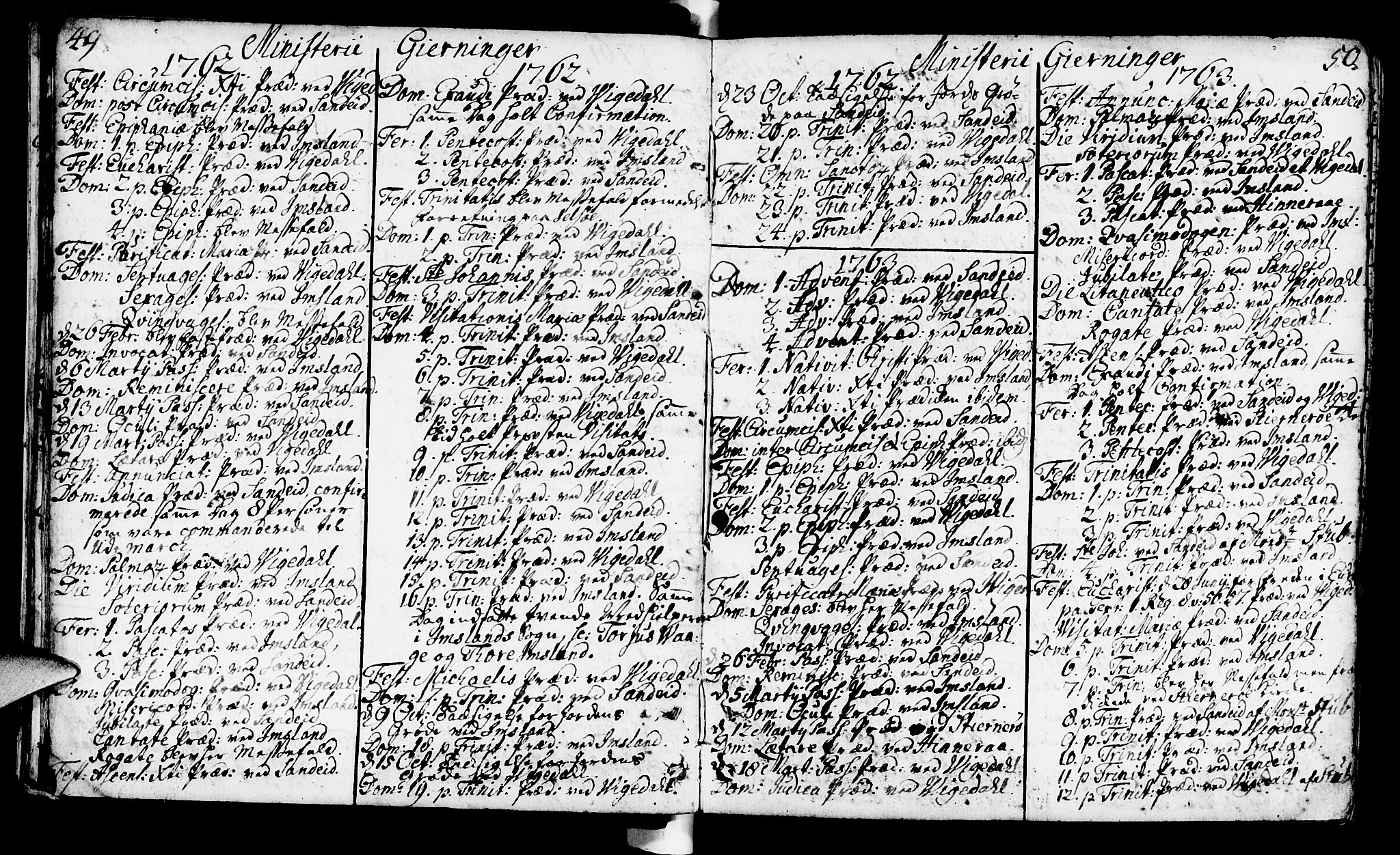 Vikedal sokneprestkontor, AV/SAST-A-101840/01/IV: Parish register (official) no. A 1, 1737-1778, p. 49-50