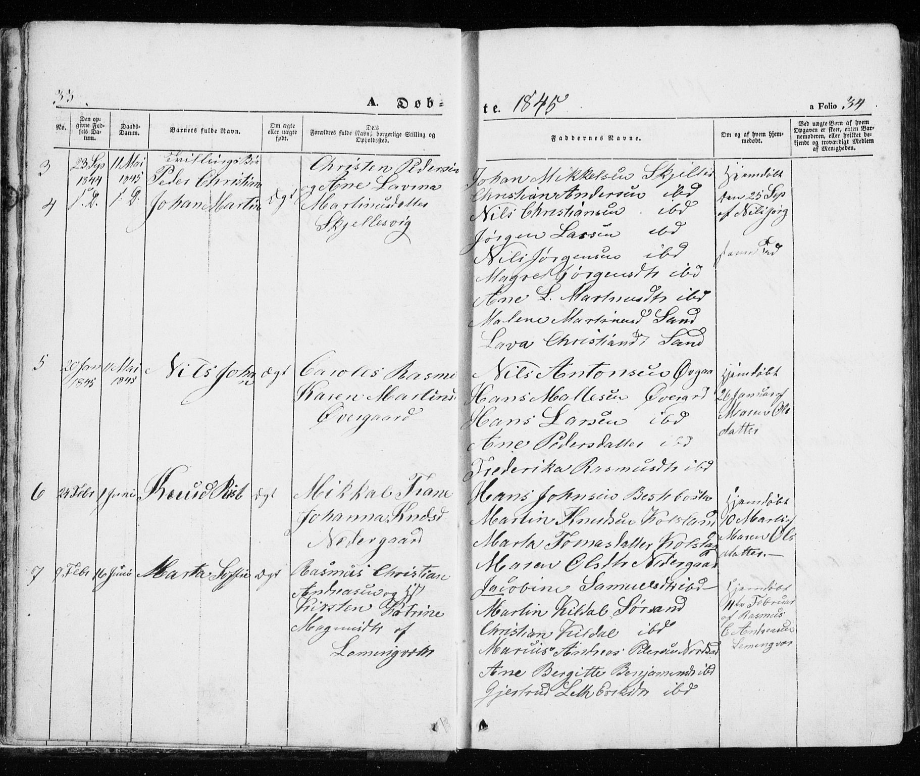 Trondenes sokneprestkontor, SATØ/S-1319/H/Ha/L0010kirke: Parish register (official) no. 10, 1840-1865, p. 33-34