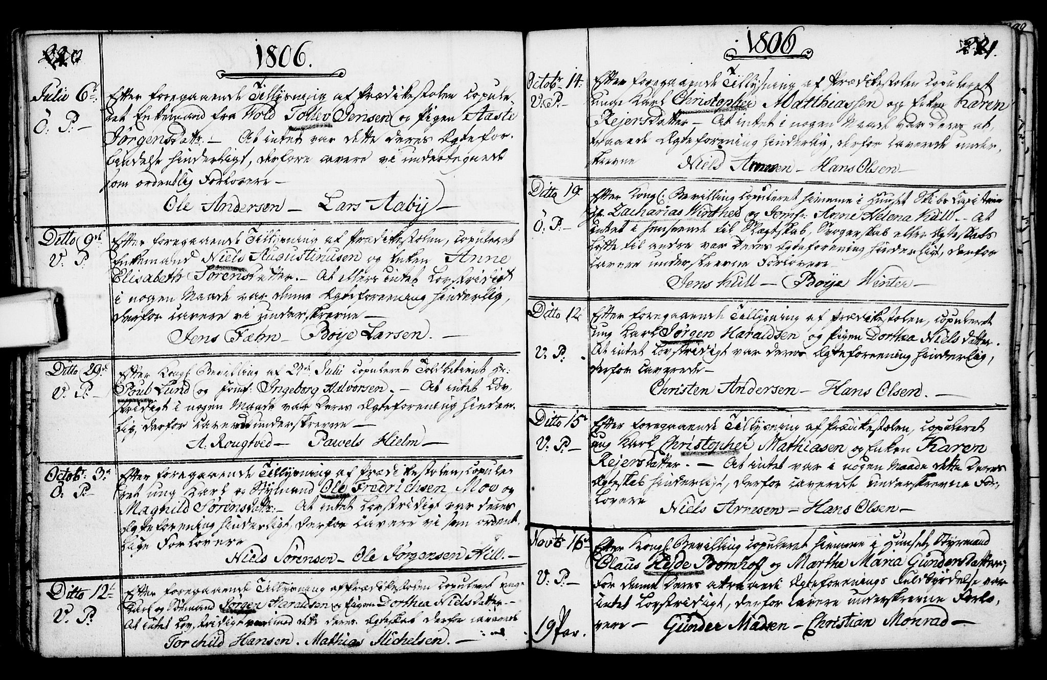 Porsgrunn kirkebøker , AV/SAKO-A-104/F/Fa/L0003: Parish register (official) no. 3, 1764-1814, p. 220-221