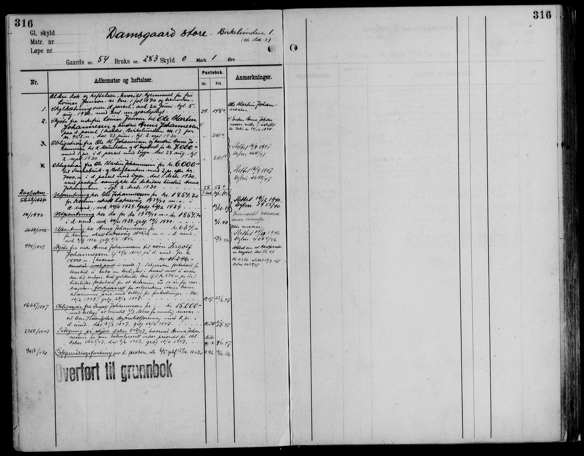 Midhordland sorenskriveri, AV/SAB-A-3001/1/G/Ga/Gab/L0116: Mortgage register no. II.A.b.116, p. 316