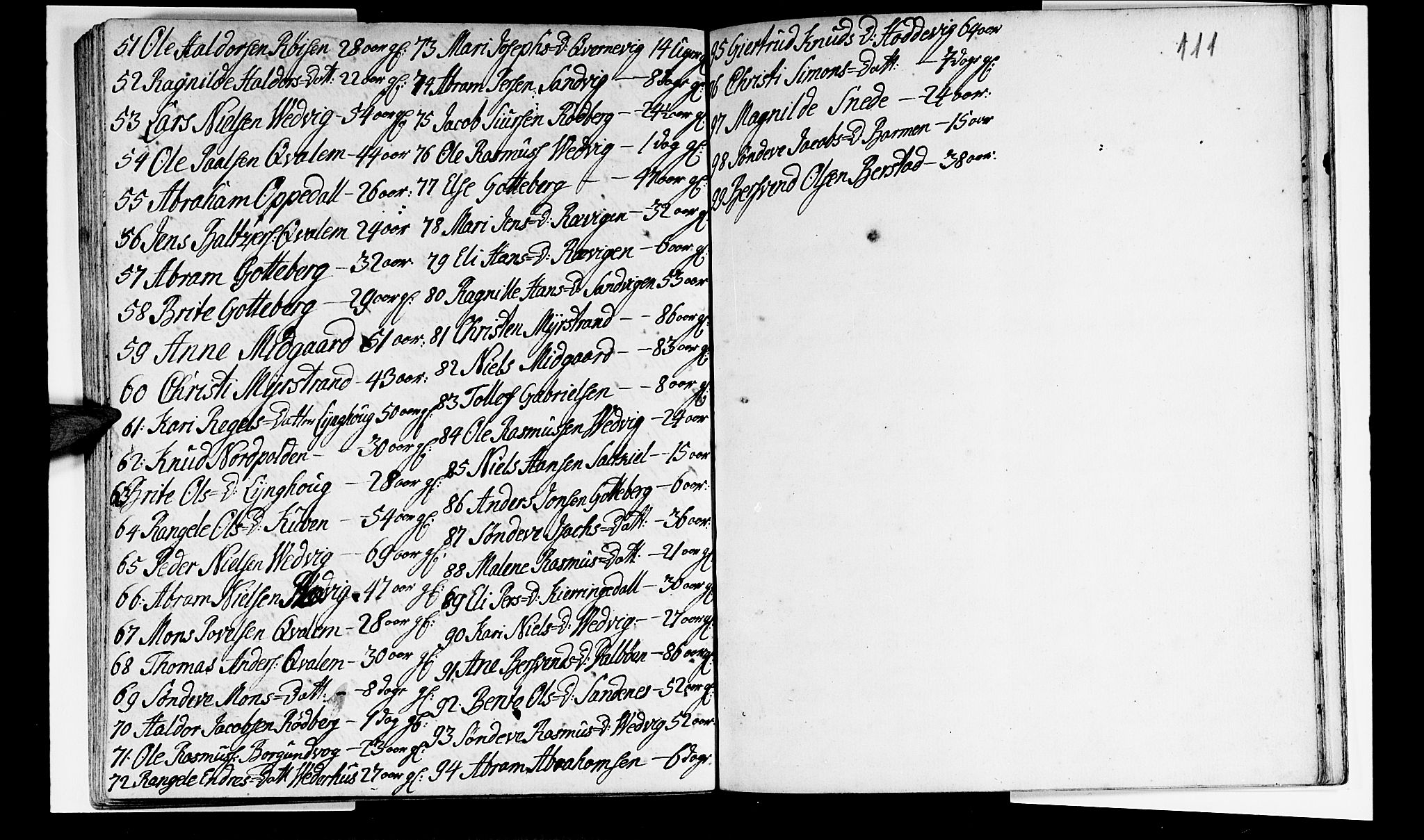 Selje sokneprestembete, SAB/A-99938/H/Ha/Haa/Haaa: Parish register (official) no. A 3, 1731-1743, p. 111