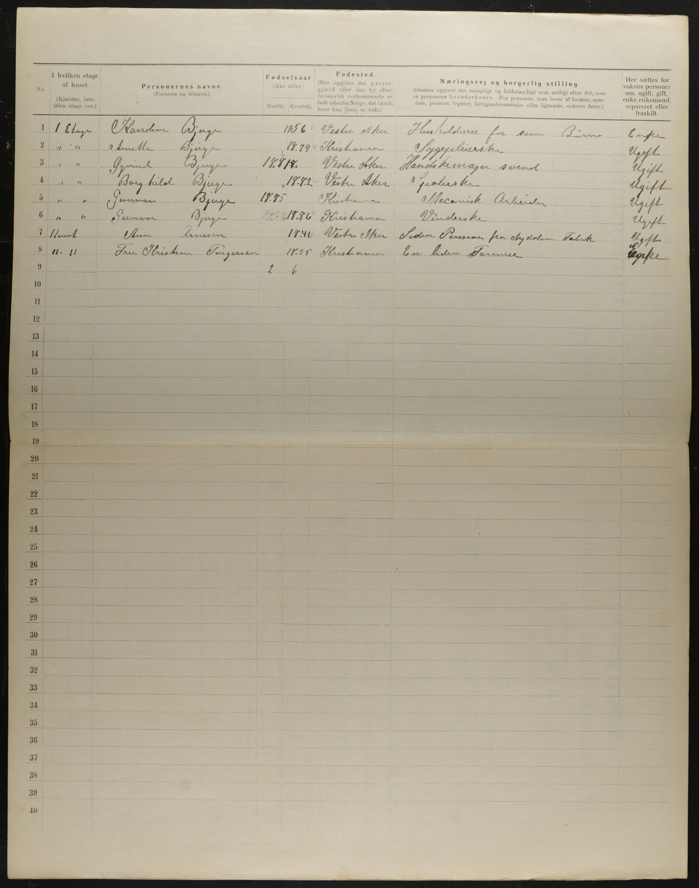 OBA, Municipal Census 1901 for Kristiania, 1901, p. 4292