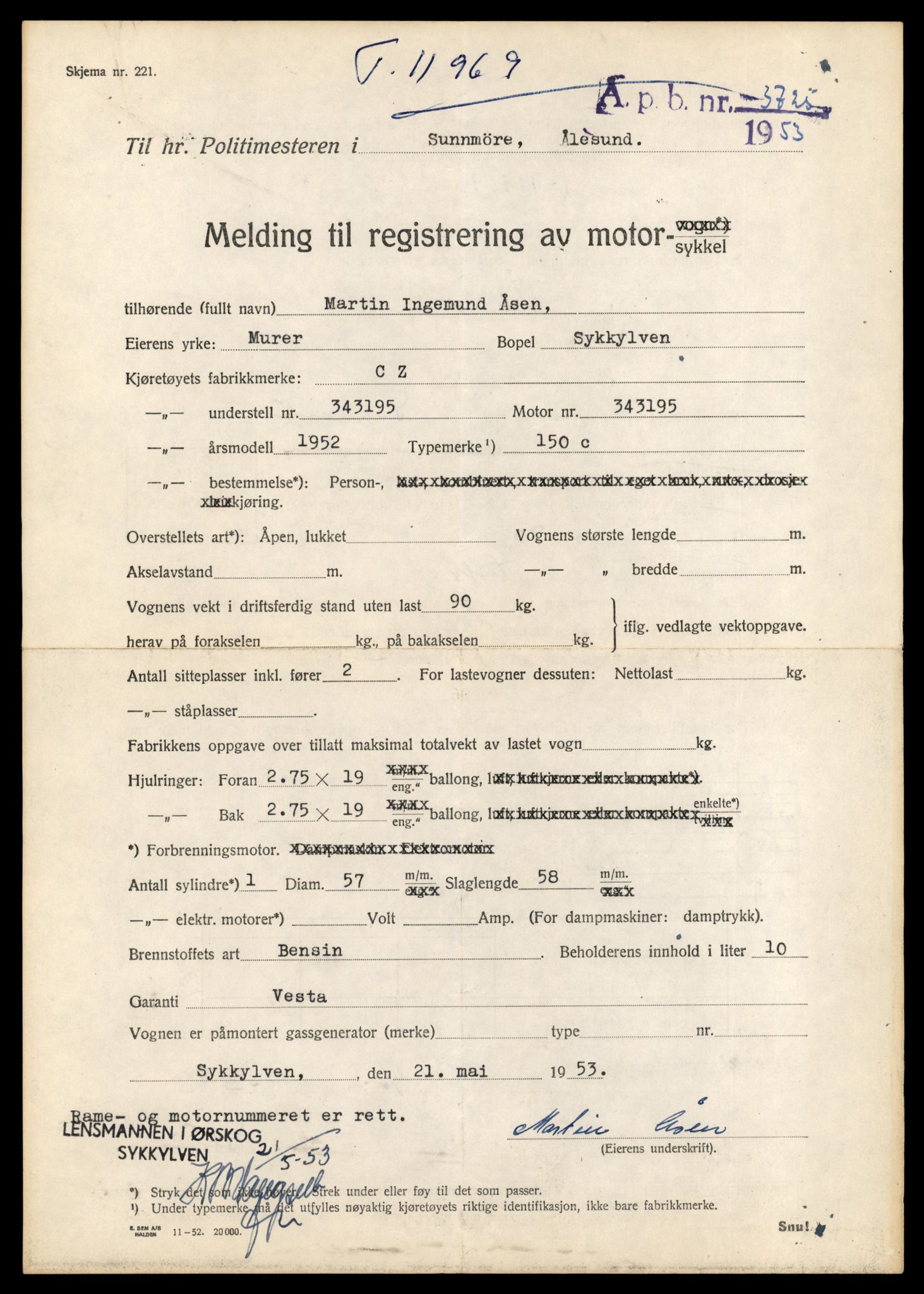 Møre og Romsdal vegkontor - Ålesund trafikkstasjon, AV/SAT-A-4099/F/Fe/L0031: Registreringskort for kjøretøy T 11800 - T 11996, 1927-1998, p. 2879