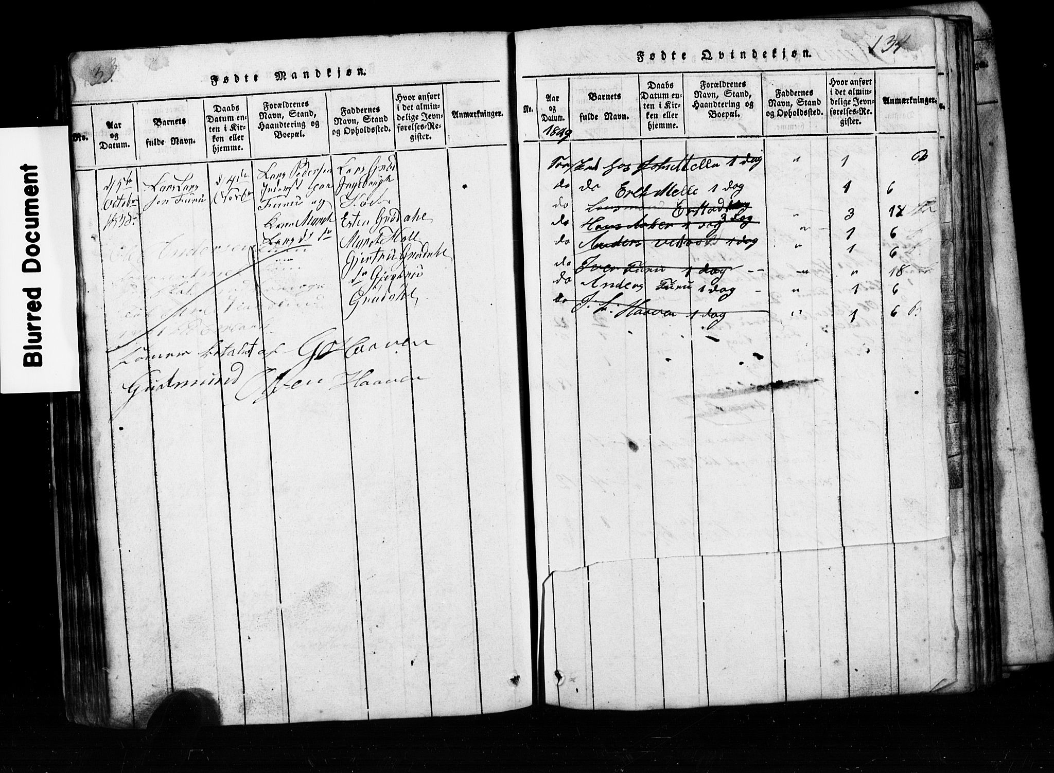 Ministerialprotokoller, klokkerbøker og fødselsregistre - Møre og Romsdal, AV/SAT-A-1454/590/L1016: Parish register (copy) no. 590C01, 1819-1838, p. 133-134