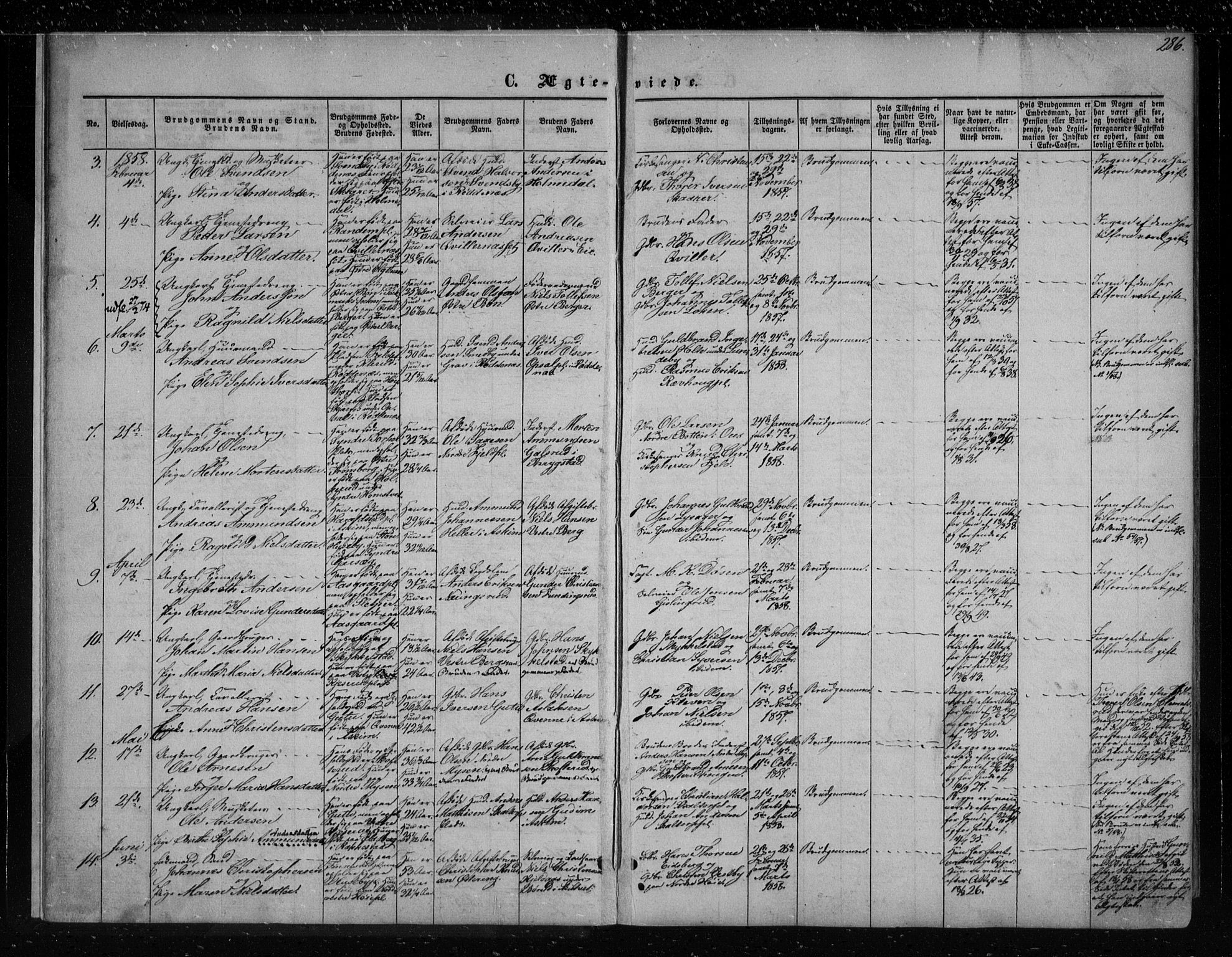 Eidsberg prestekontor Kirkebøker, SAO/A-10905/F/Fa/L0010.b: Parish register (official) no. I 10B, 1857-1866, p. 286