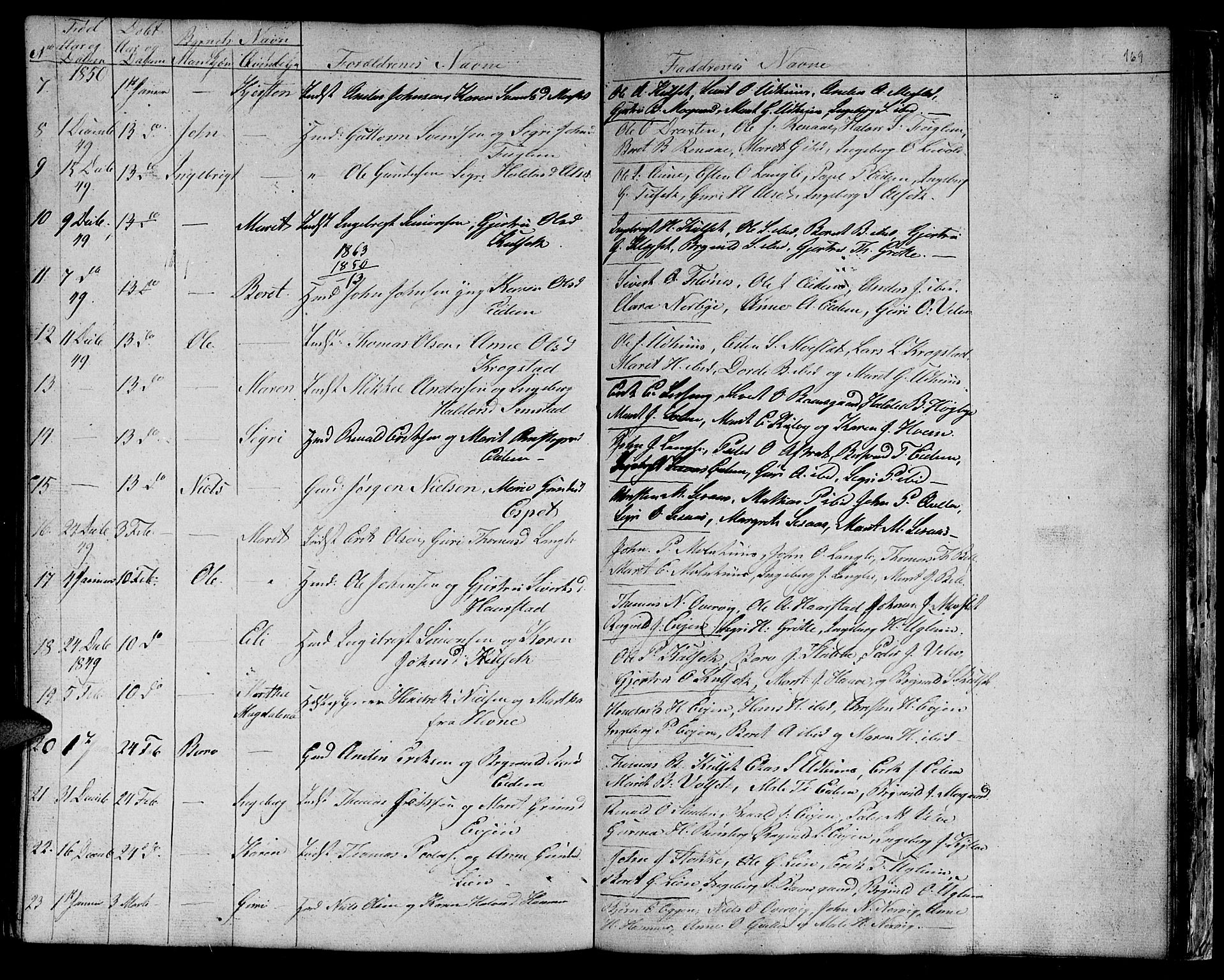 Ministerialprotokoller, klokkerbøker og fødselsregistre - Sør-Trøndelag, SAT/A-1456/695/L1154: Parish register (copy) no. 695C05, 1842-1858, p. 169