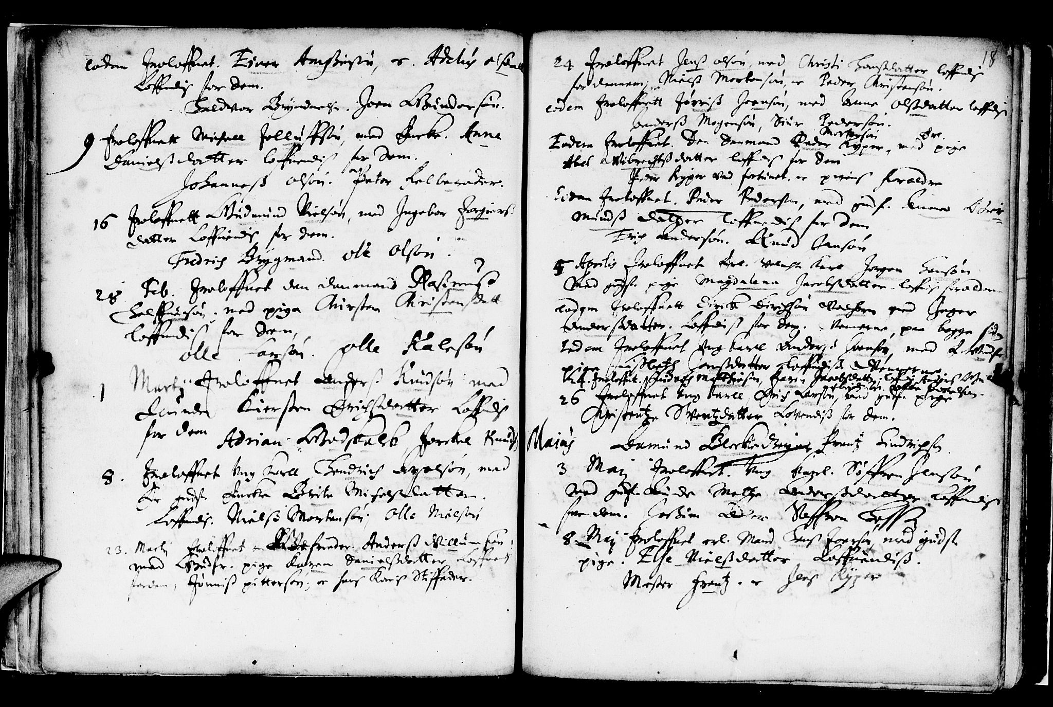 Domkirken sokneprestembete, AV/SAB-A-74801/H/Haa/L0006: Parish register (official) no. A 6, 1663-1683, p. 18