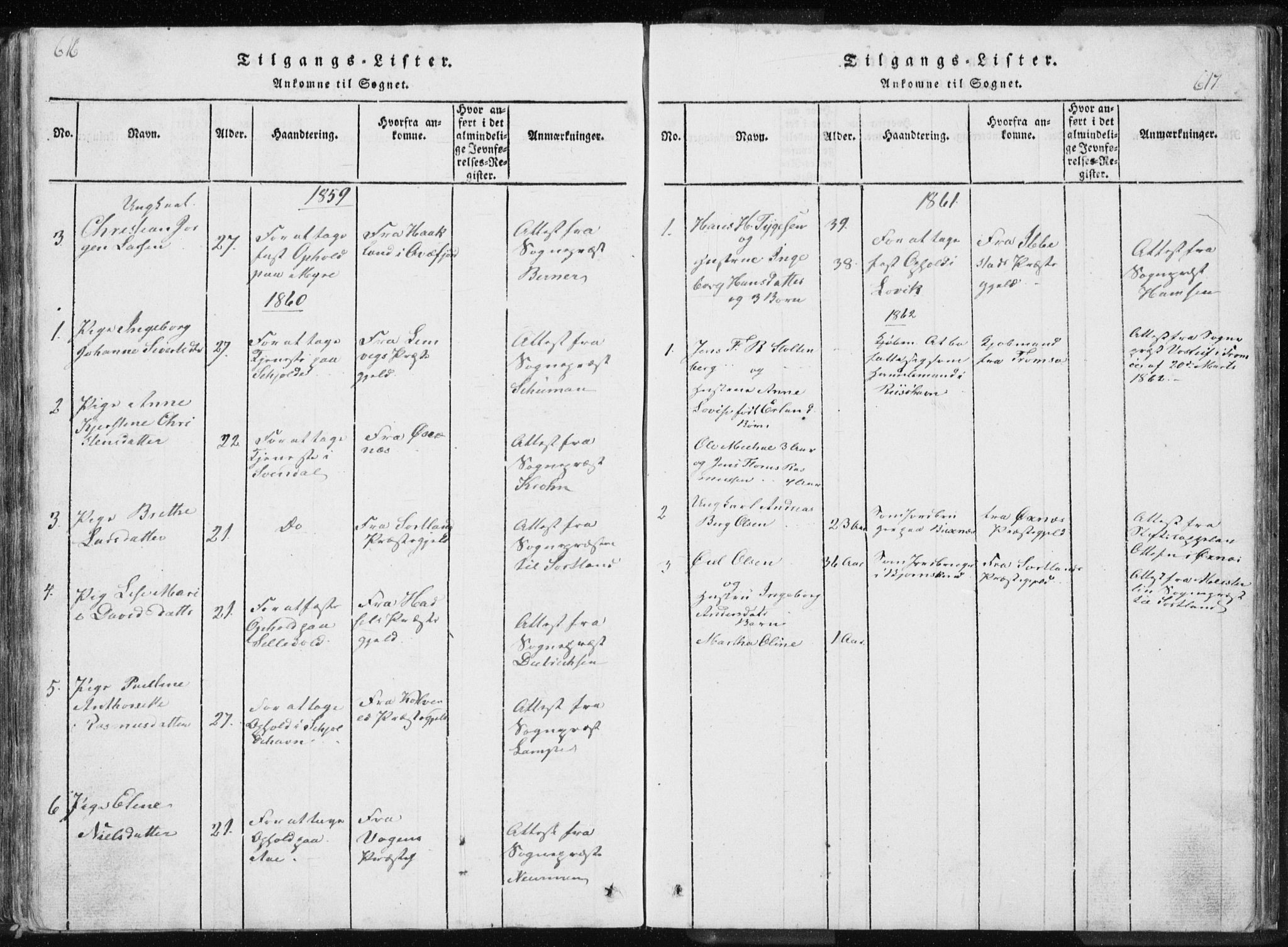 Ministerialprotokoller, klokkerbøker og fødselsregistre - Nordland, AV/SAT-A-1459/897/L1411: Parish register (copy) no. 897C01, 1820-1866, p. 616-617