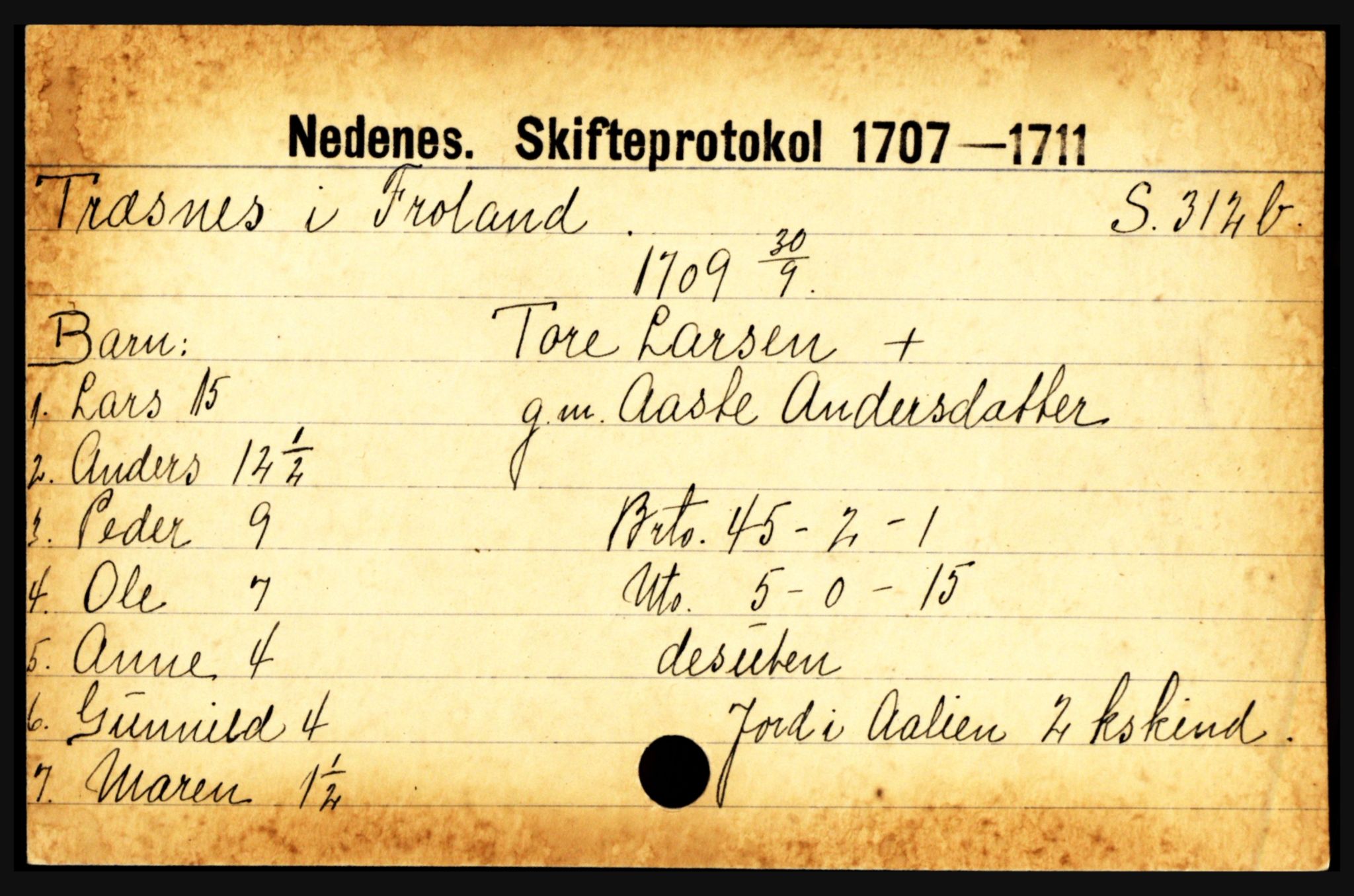 Nedenes sorenskriveri før 1824, AV/SAK-1221-0007/H, p. 31033